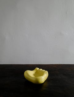 Ashtray Model "Bear Hand" in Yellow by Georges Jouve Produced in France 1950s