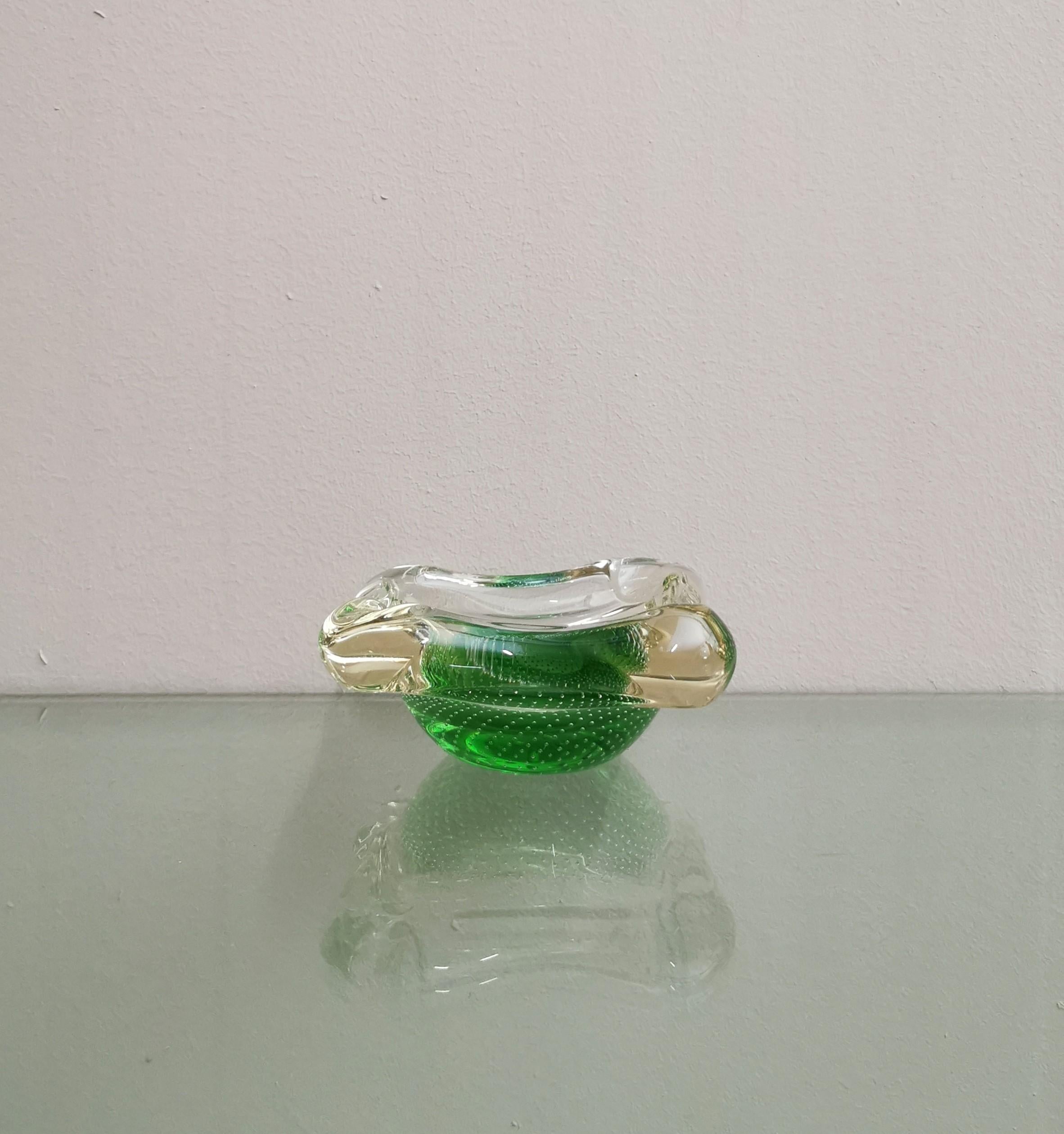 italien Cendrier Murano Glass Sommerso Attribué à Seguso Midcentury Modern Italy 1950s en vente