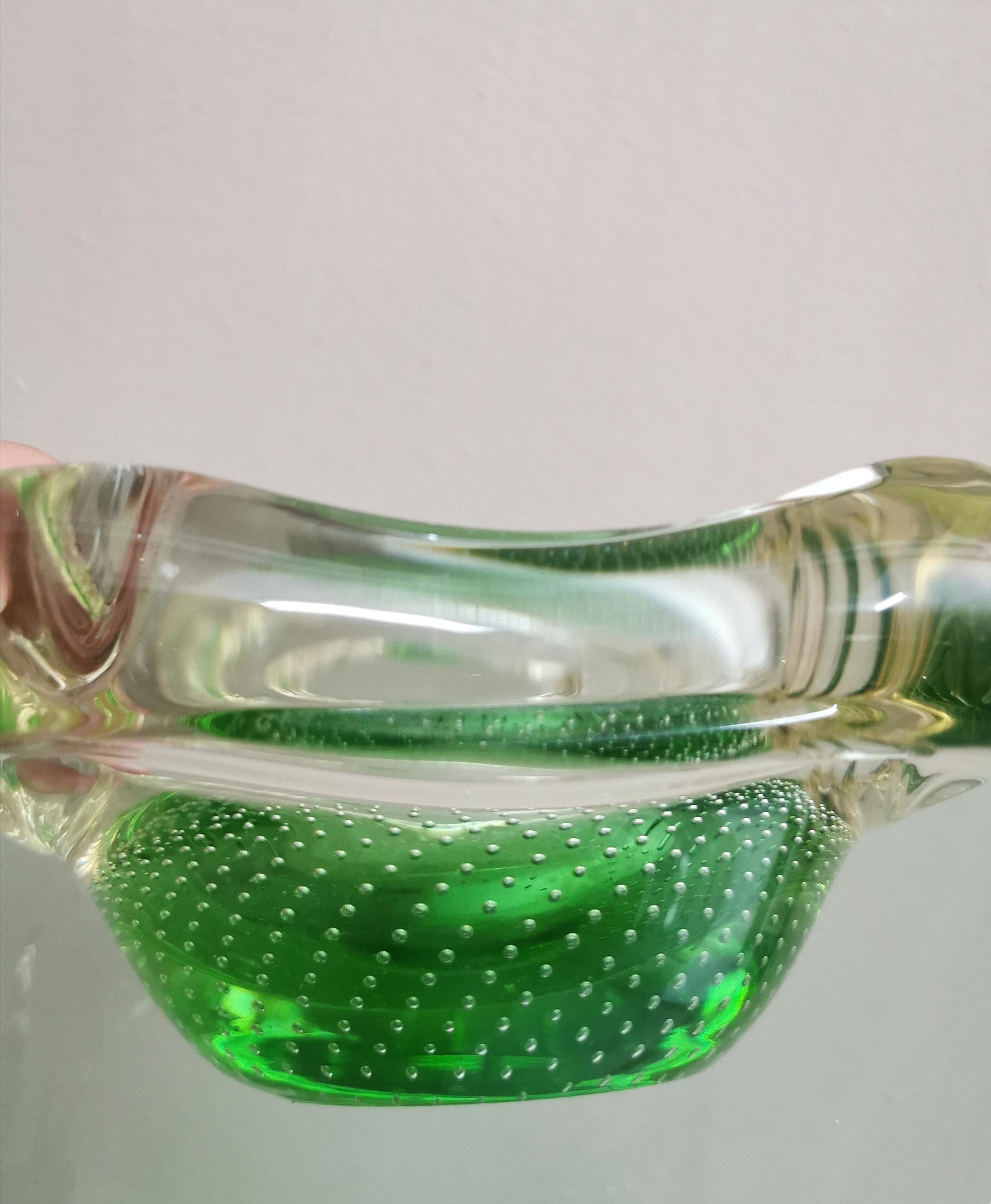 Ashtray Murano Glass Sommerso Attributed to Seguso Midcentury Modern Italy 1950s For Sale 1