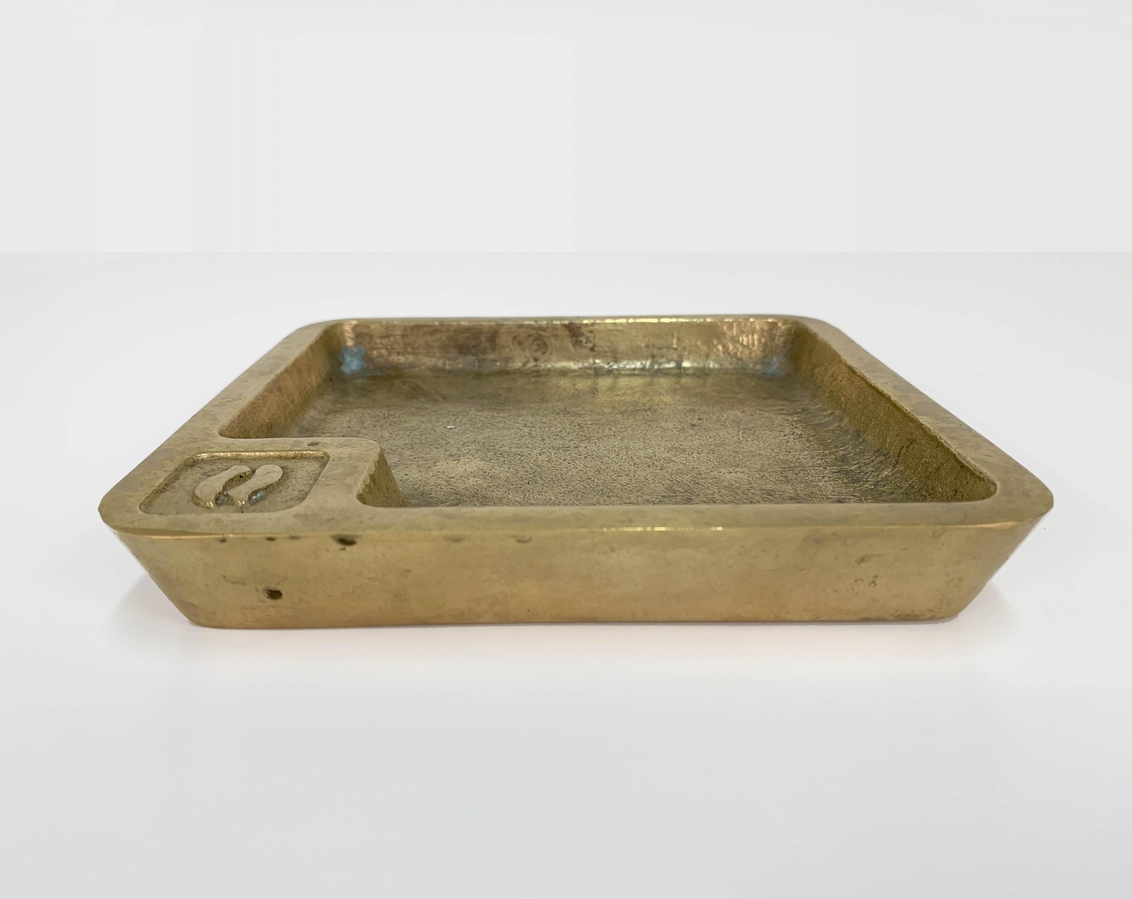solid brass ashtray