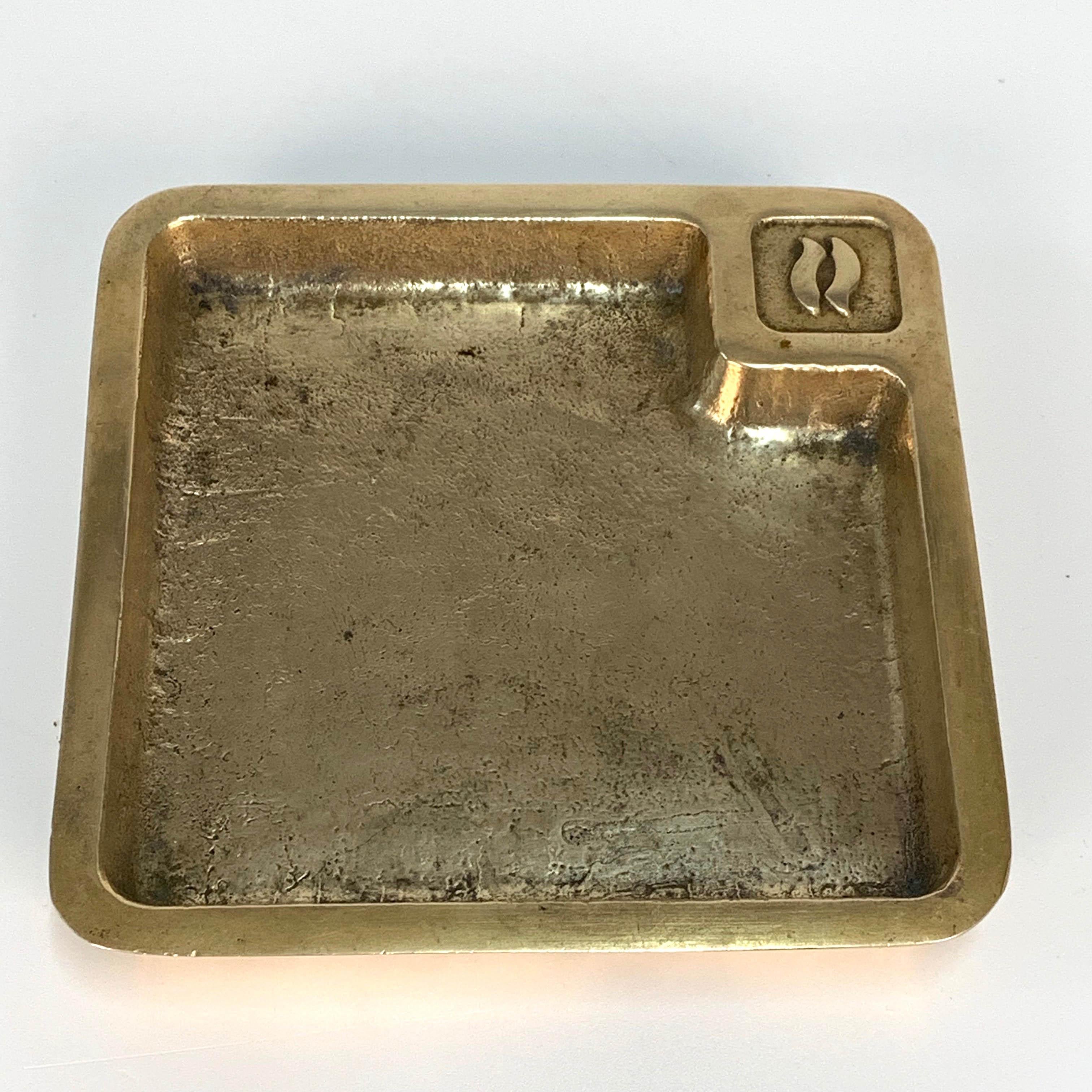 20th Century Ashtray or Bowl, Solid Brass for Desk or Table, 1960s, Italy For Sale