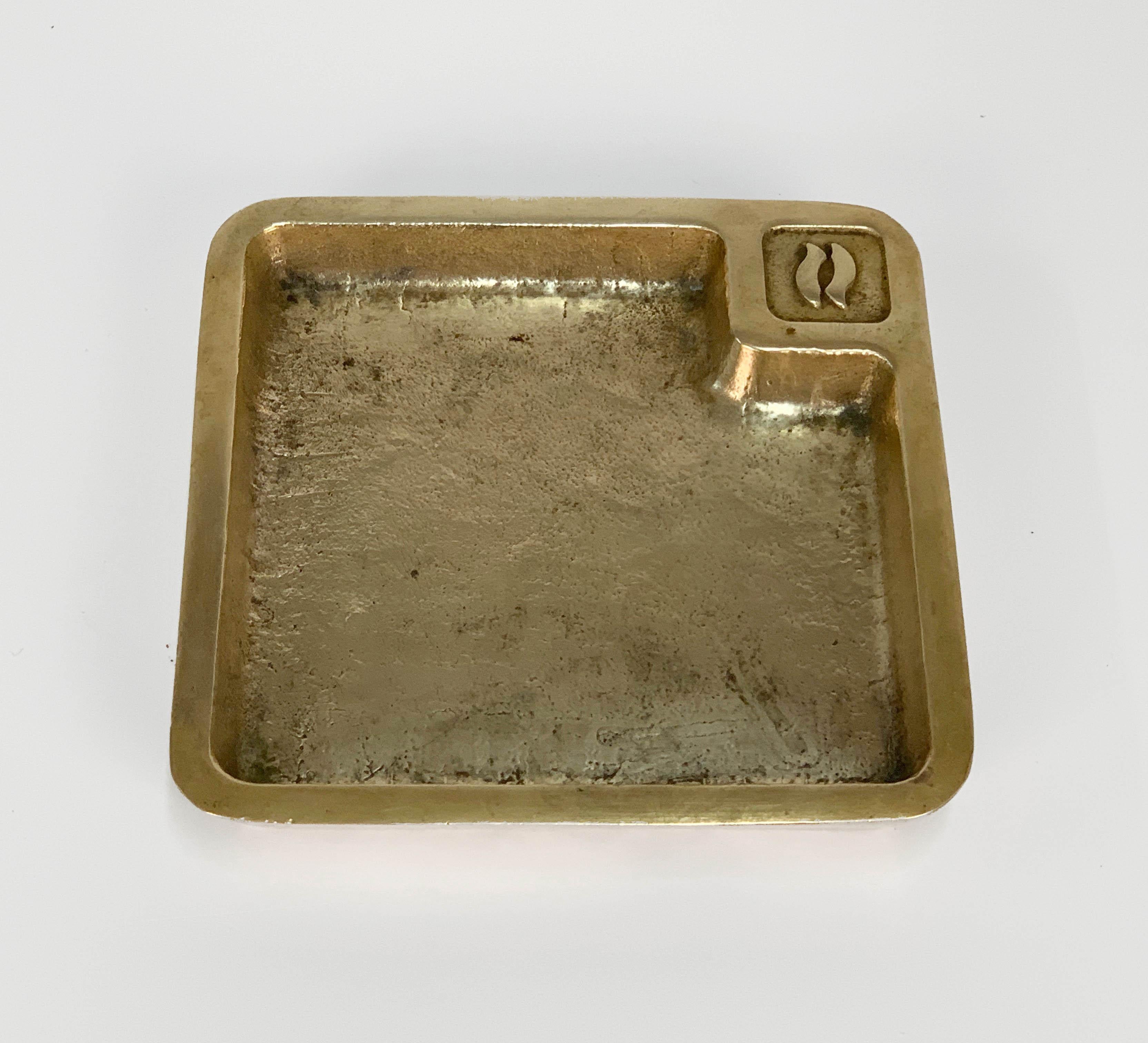 Ashtray or Bowl, Solid Brass for Desk or Table, 1960s, Italy For Sale 2