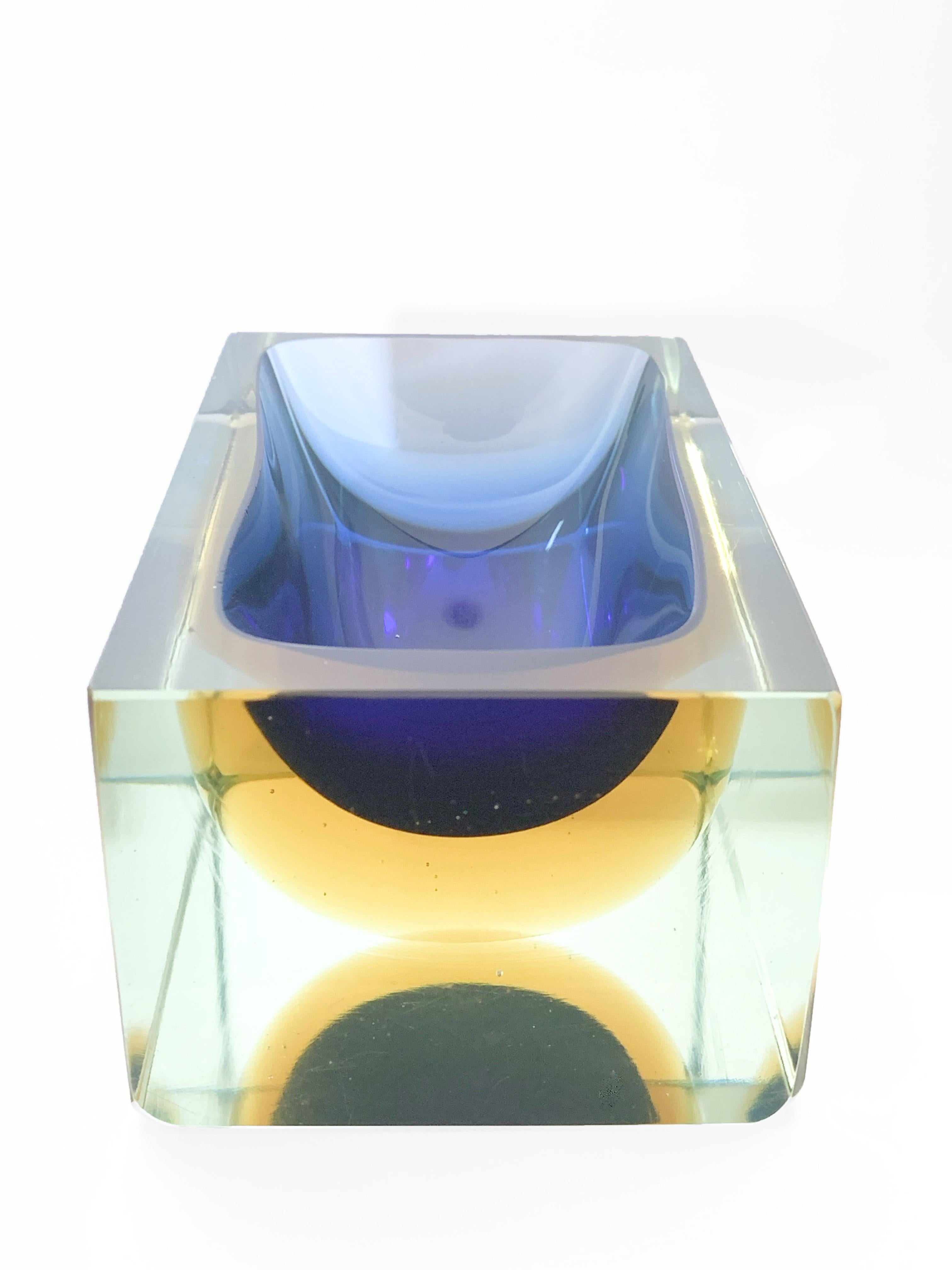 Ashtray or Italian Murano Bowl Flavio Poli Sommerso Glass Vide Poche Italy, 1960 3