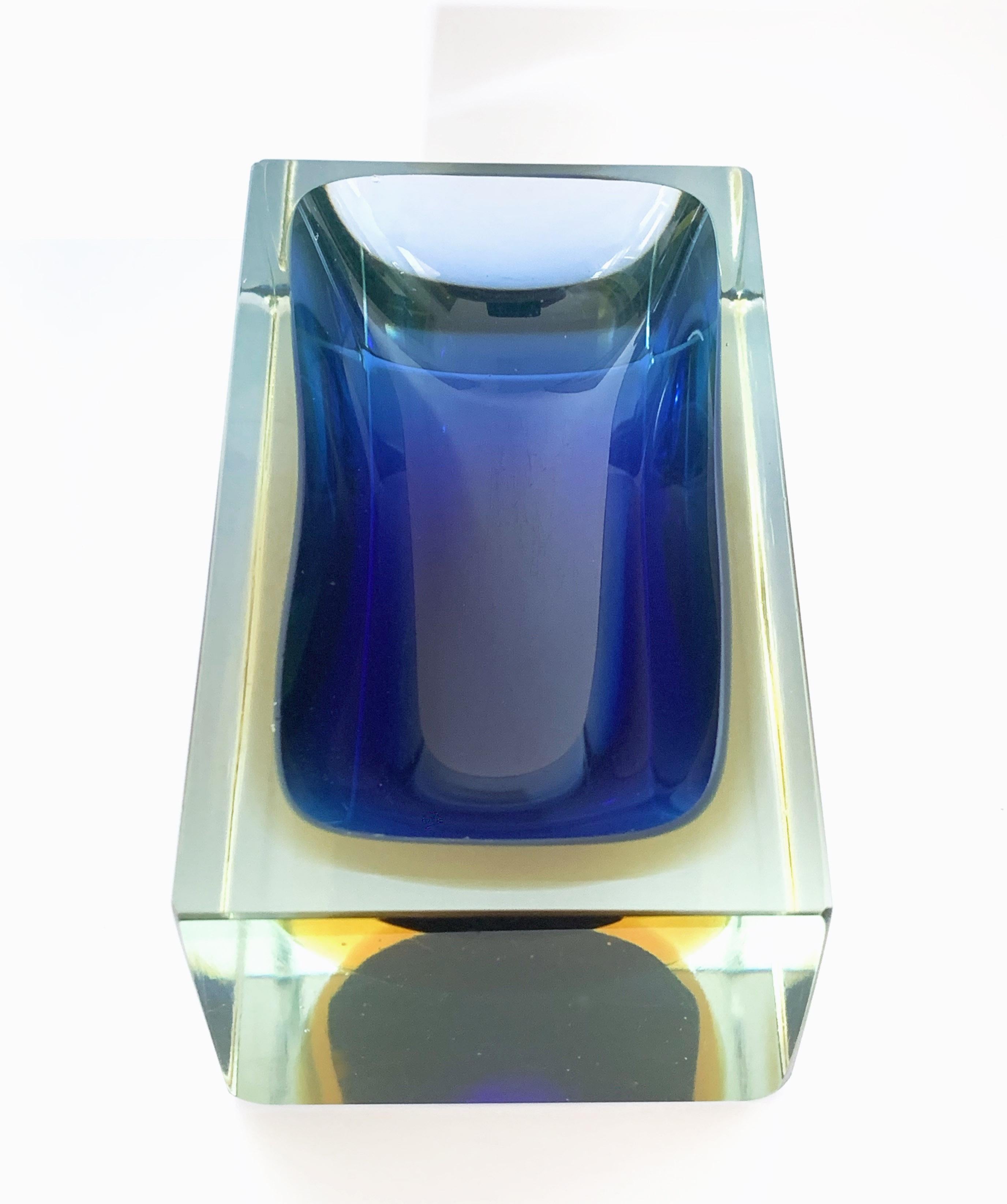 Ashtray or Italian Murano Bowl Flavio Poli Sommerso Glass Vide Poche Italy, 1960 4