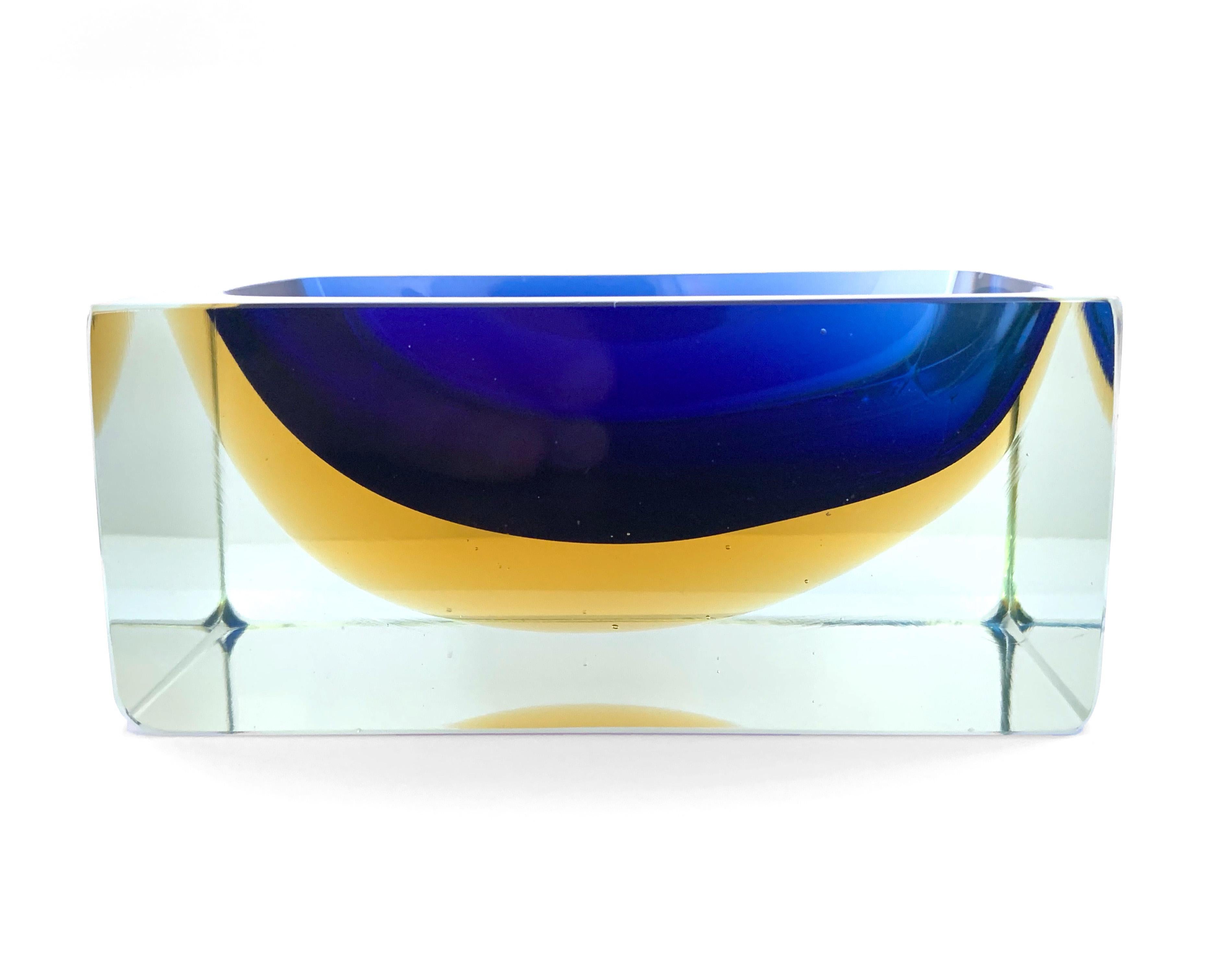 Ashtray or Italian Murano Bowl Flavio Poli Sommerso Glass Vide Poche Italy, 1960 6