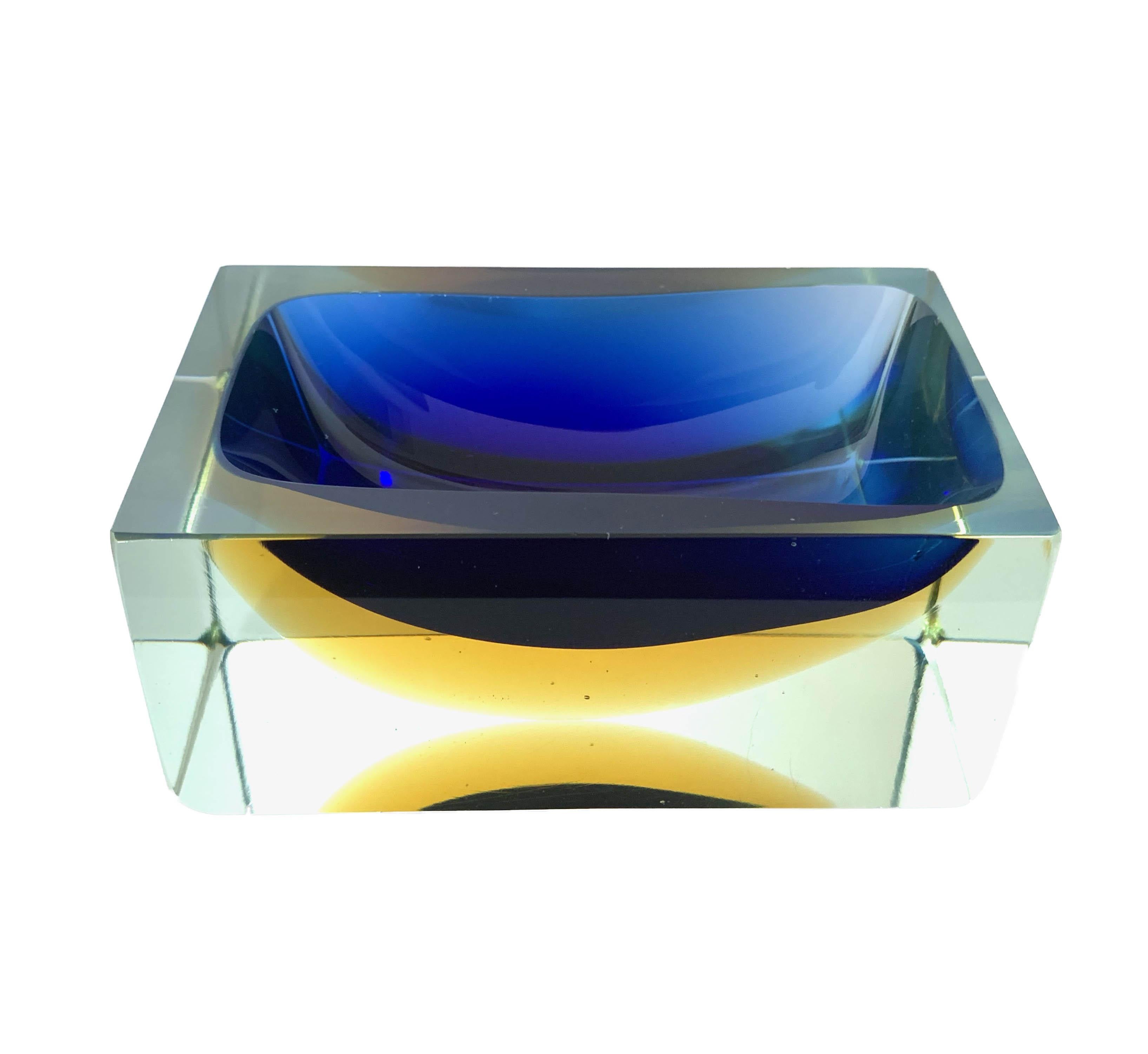 Ashtray or Italian Murano Bowl Flavio Poli Sommerso Glass Vide Poche Italy, 1960 1