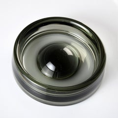 Aschenbecher oder Taschentablett des dänischen Glasherstellers Holmegaard aus den 1960er Jahren