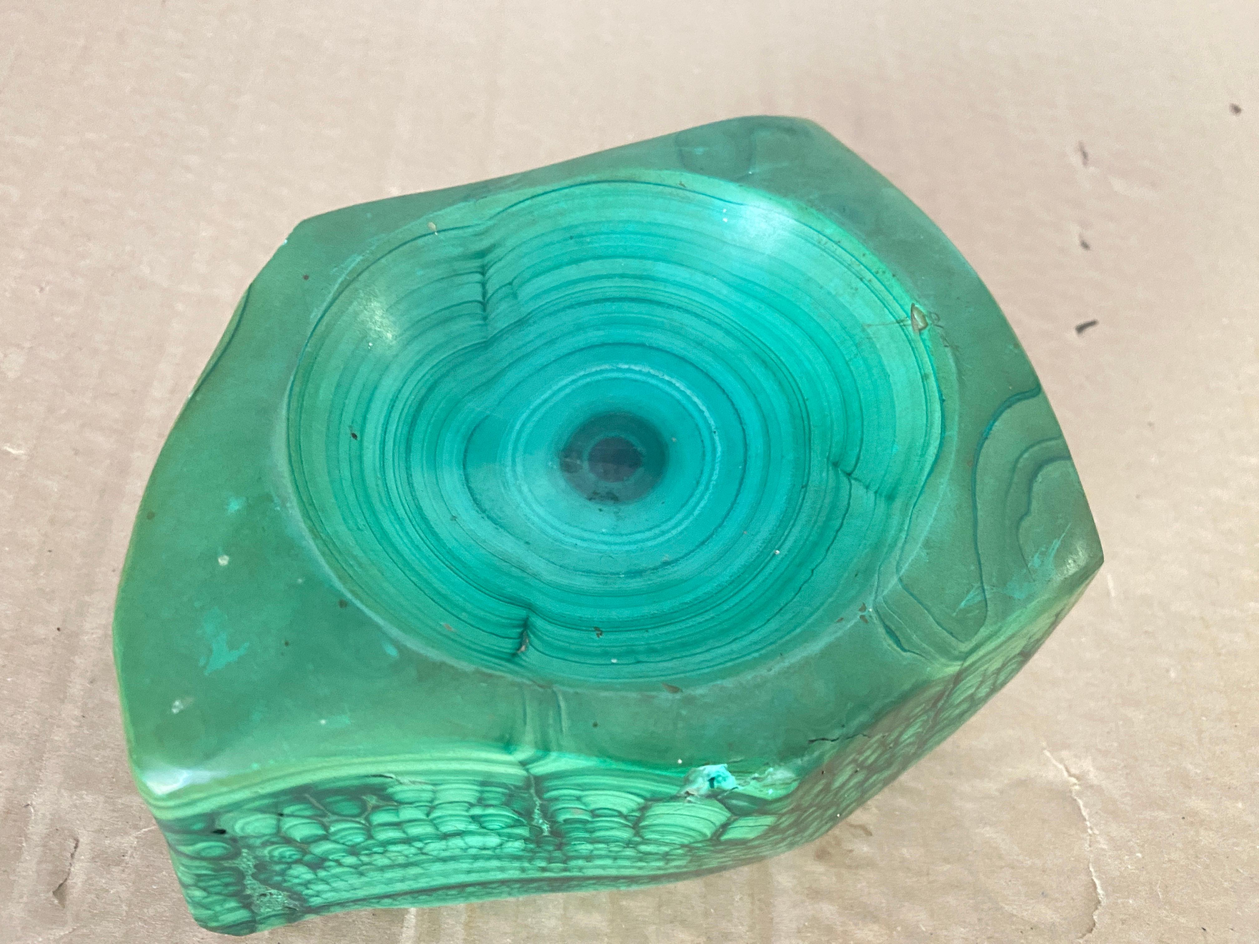 Ashtray or Vide Poche in Malachite Green Color Africa 20th Century In Good Condition In Auribeau sur Siagne, FR