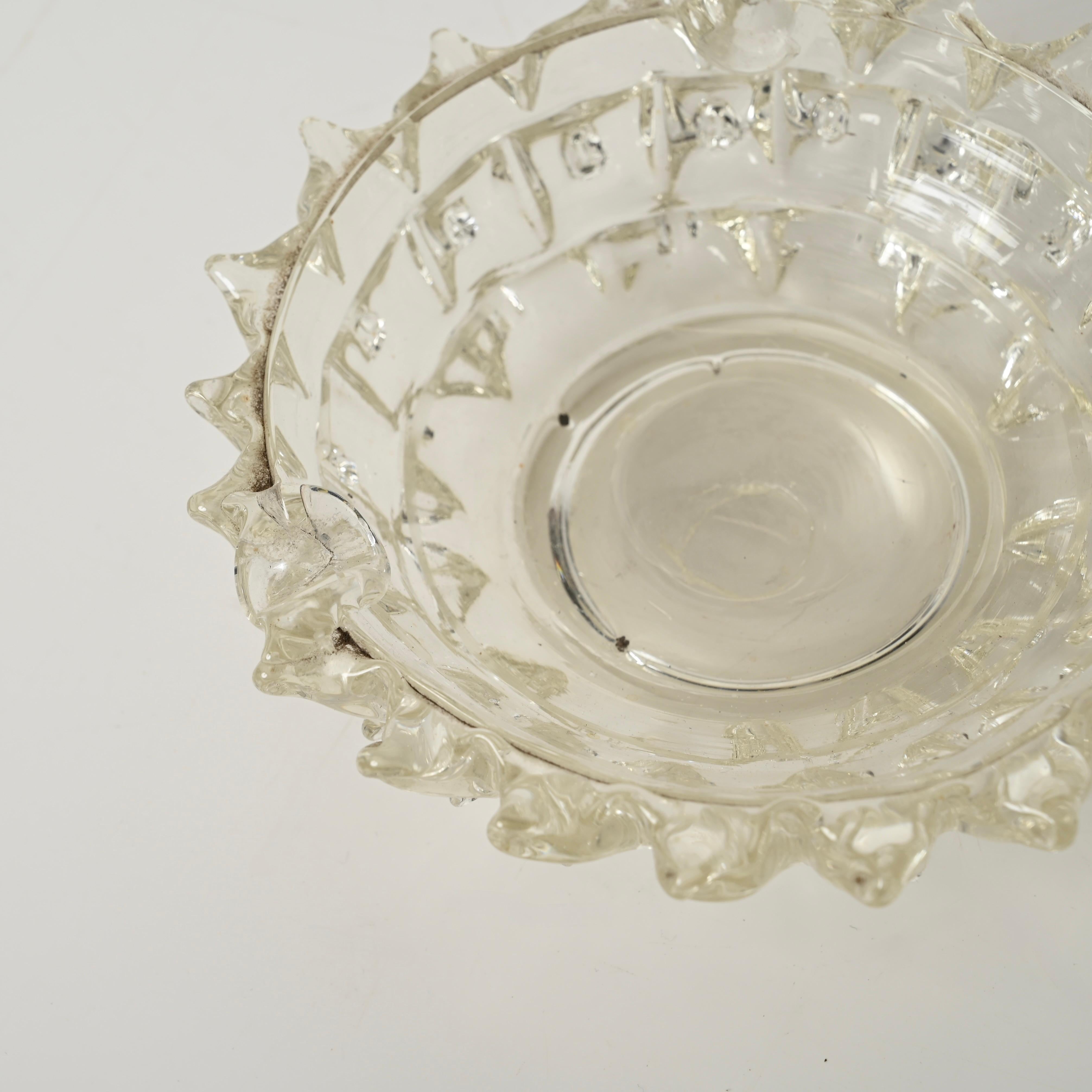 Cenicero o Vide-Poche en vidrio soplado Rostrato Murano de Barovier, Italia años 40 en venta 4