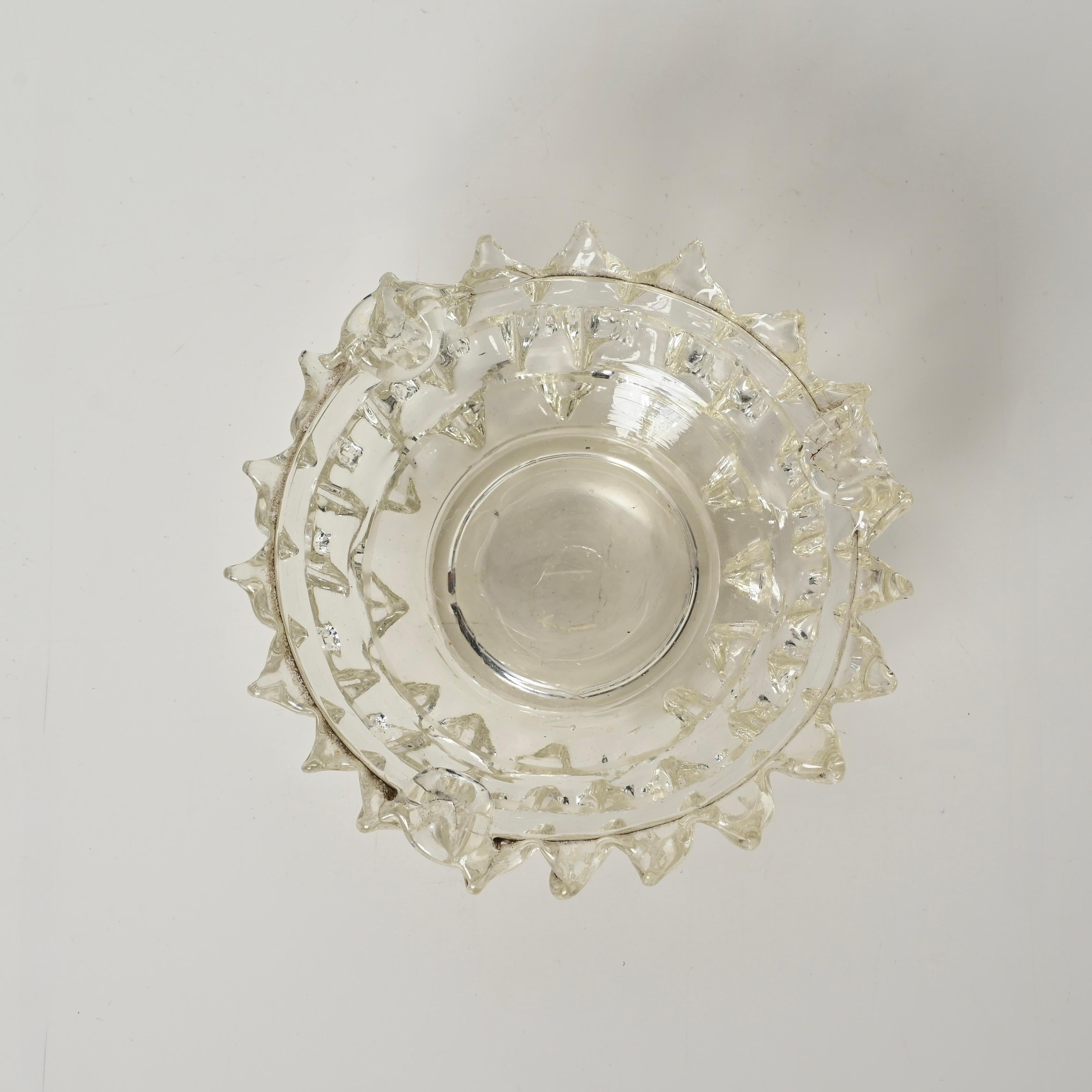 Cenicero o Vide-Poche en vidrio soplado Rostrato Murano de Barovier, Italia años 40 siglo XX en venta