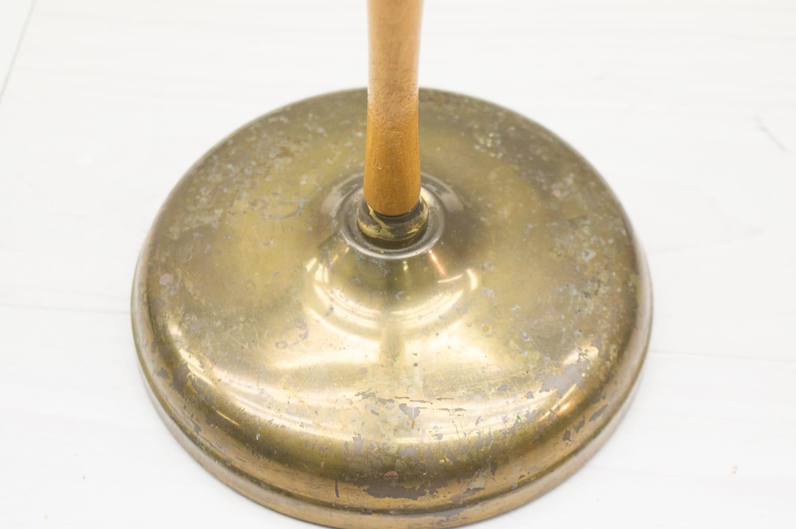 Ashtray Stand in the Manner of Carl Auböck, Brass and Wood, 1950s 3