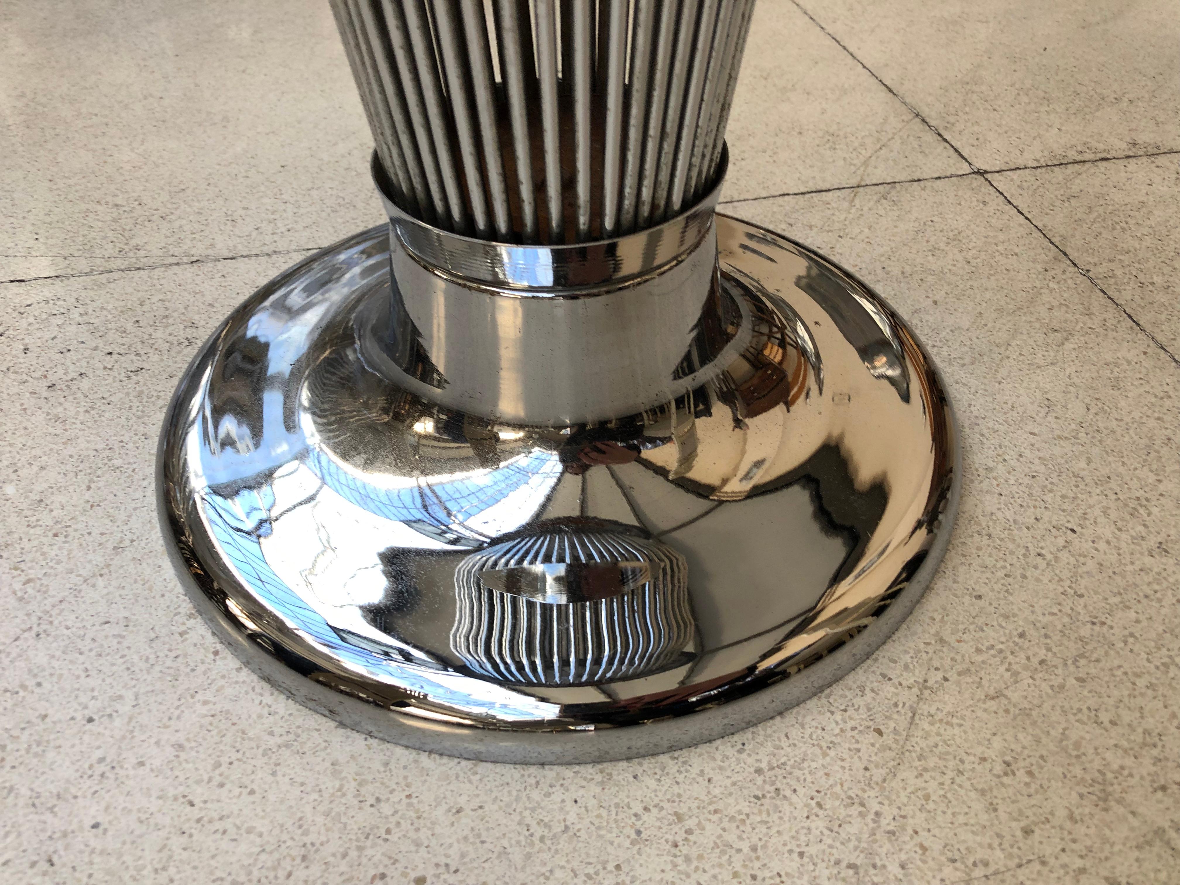 Ashtray that becomes an umbrella stand in chrome , 1950,  American For Sale 1
