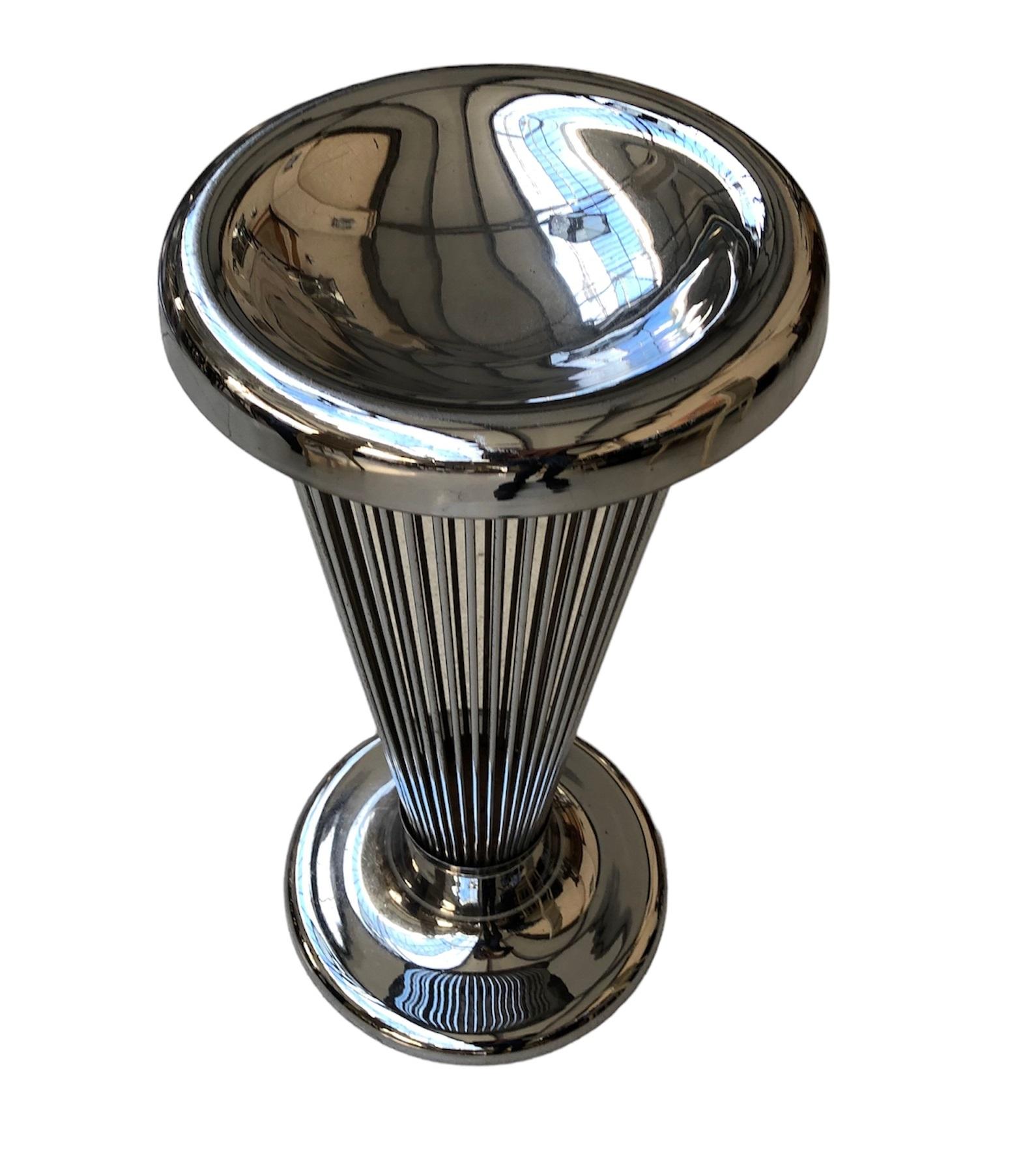 Ashtray that becomes an umbrella stand in chrome , 1950,  American For Sale 7