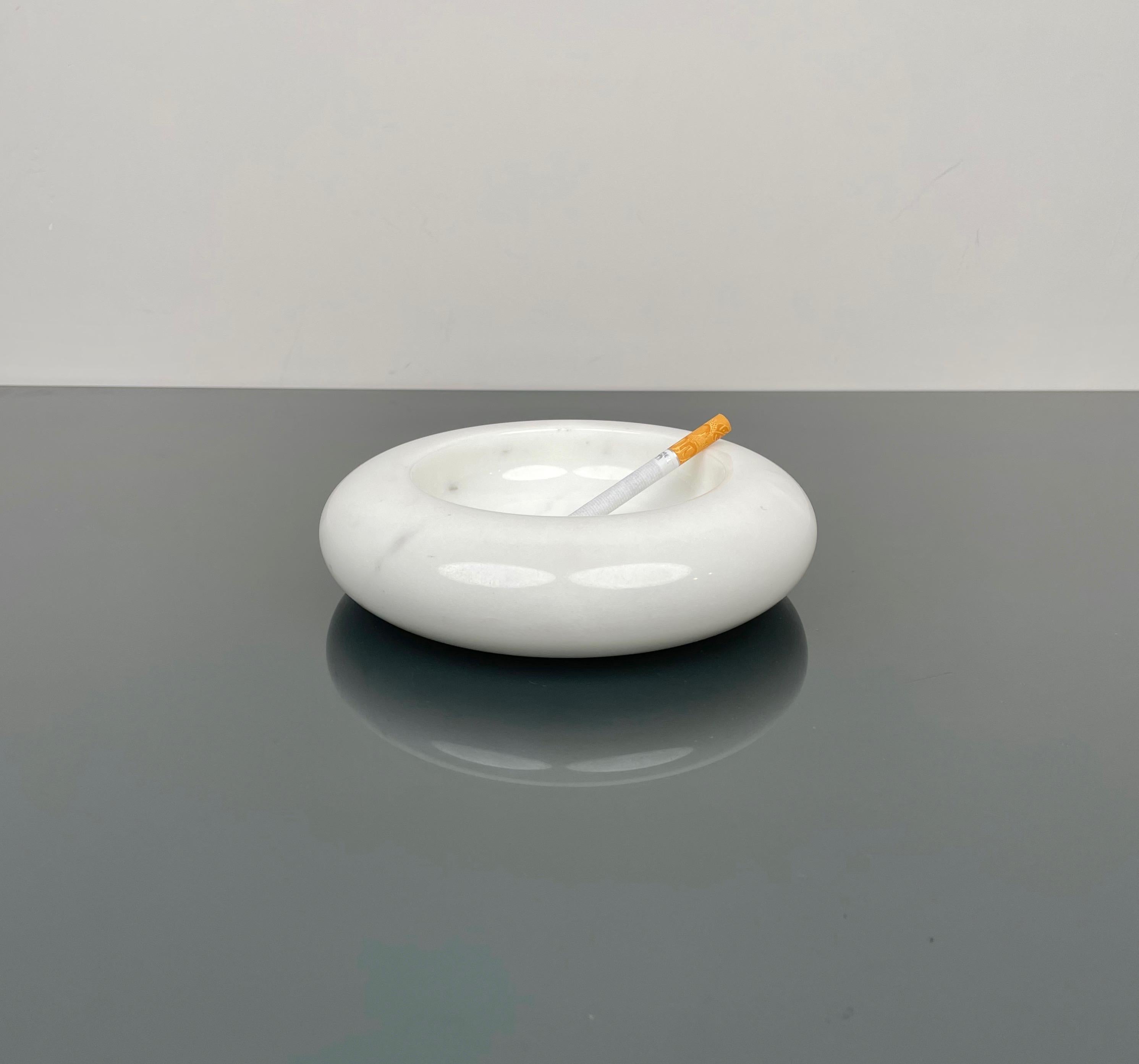 Ashtray Vide-Poche Carrara Marble by Giusti & Di Rosa for Up & Up, Italy, 1970s In Good Condition In Rome, IT