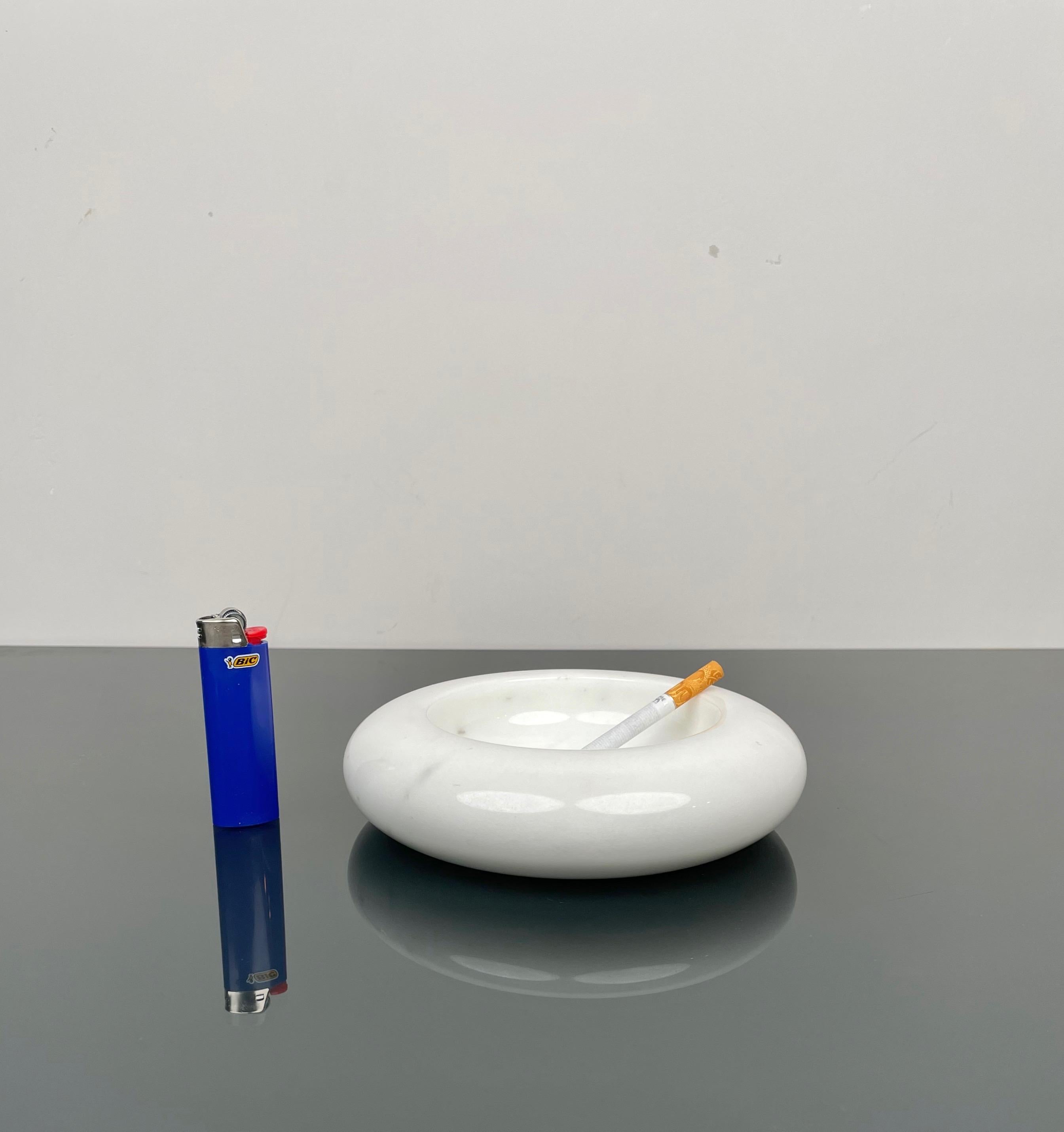 Late 20th Century Ashtray Vide-Poche Carrara Marble by Giusti & Di Rosa for Up & Up, Italy, 1970s