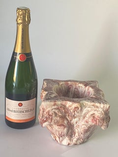 Ashtray, vide Poche, in Ceramic, Pink color, Holliwwod Regency, Italy 1960