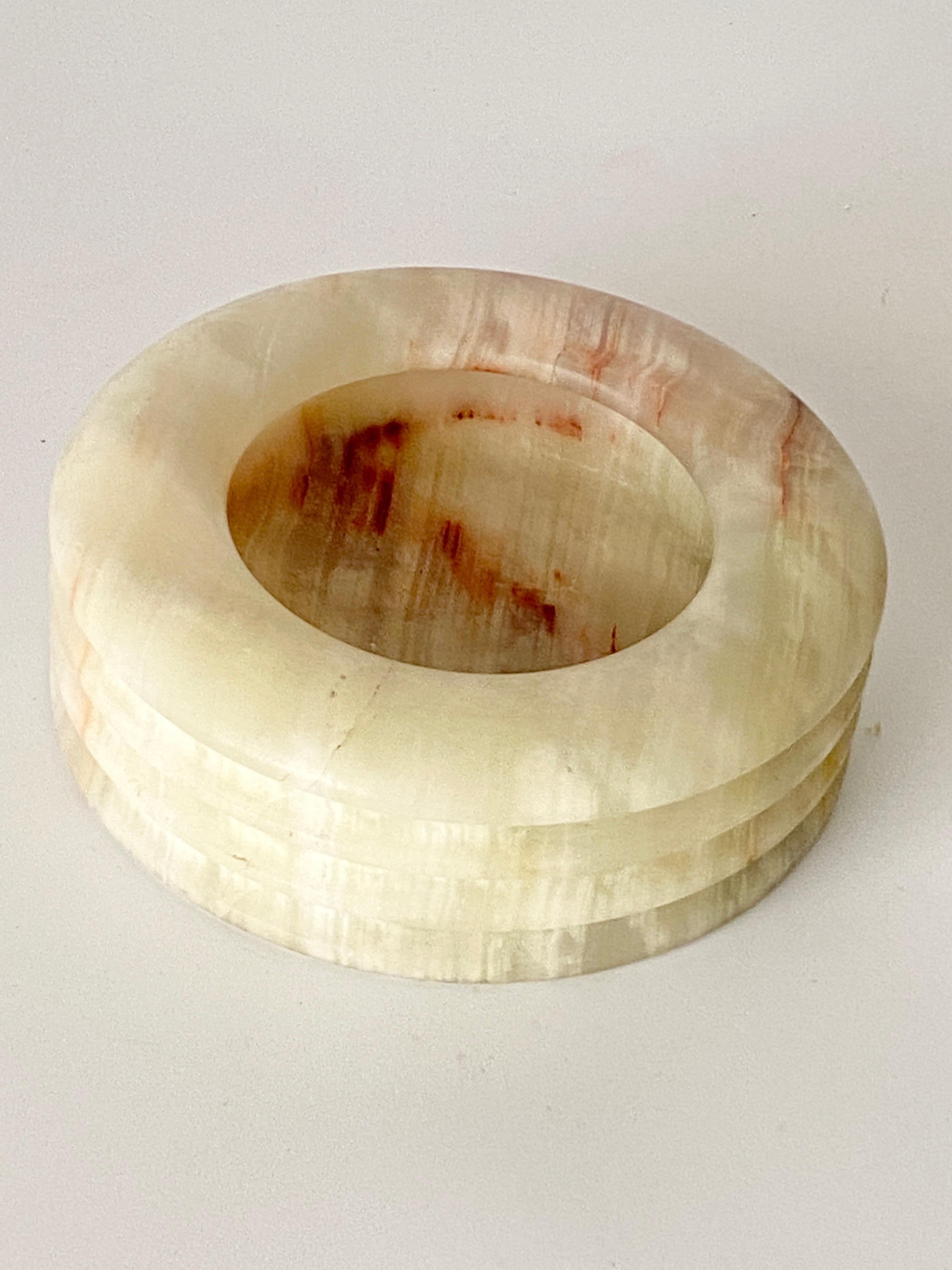 Ashtray, vide Poche in Onyx, Beige and Pink color, Italy 1950 2