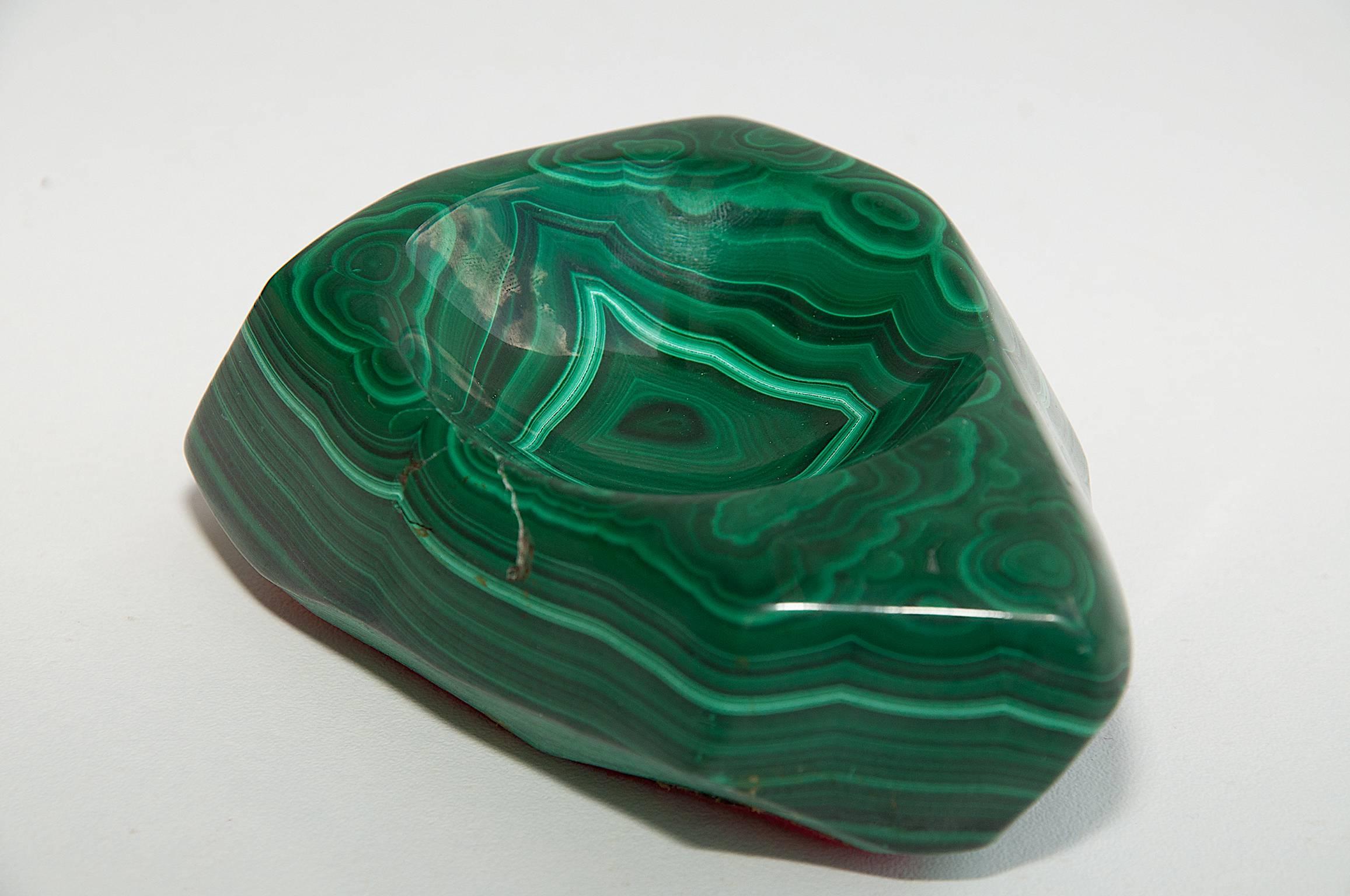 Ashtray with an Egg in Malachite 6