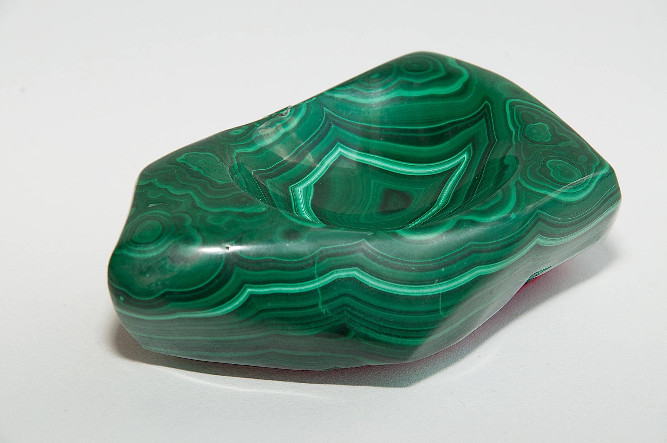 Ashtray with an Egg in Malachite In Good Condition In Auribeau sur Siagne, FR
