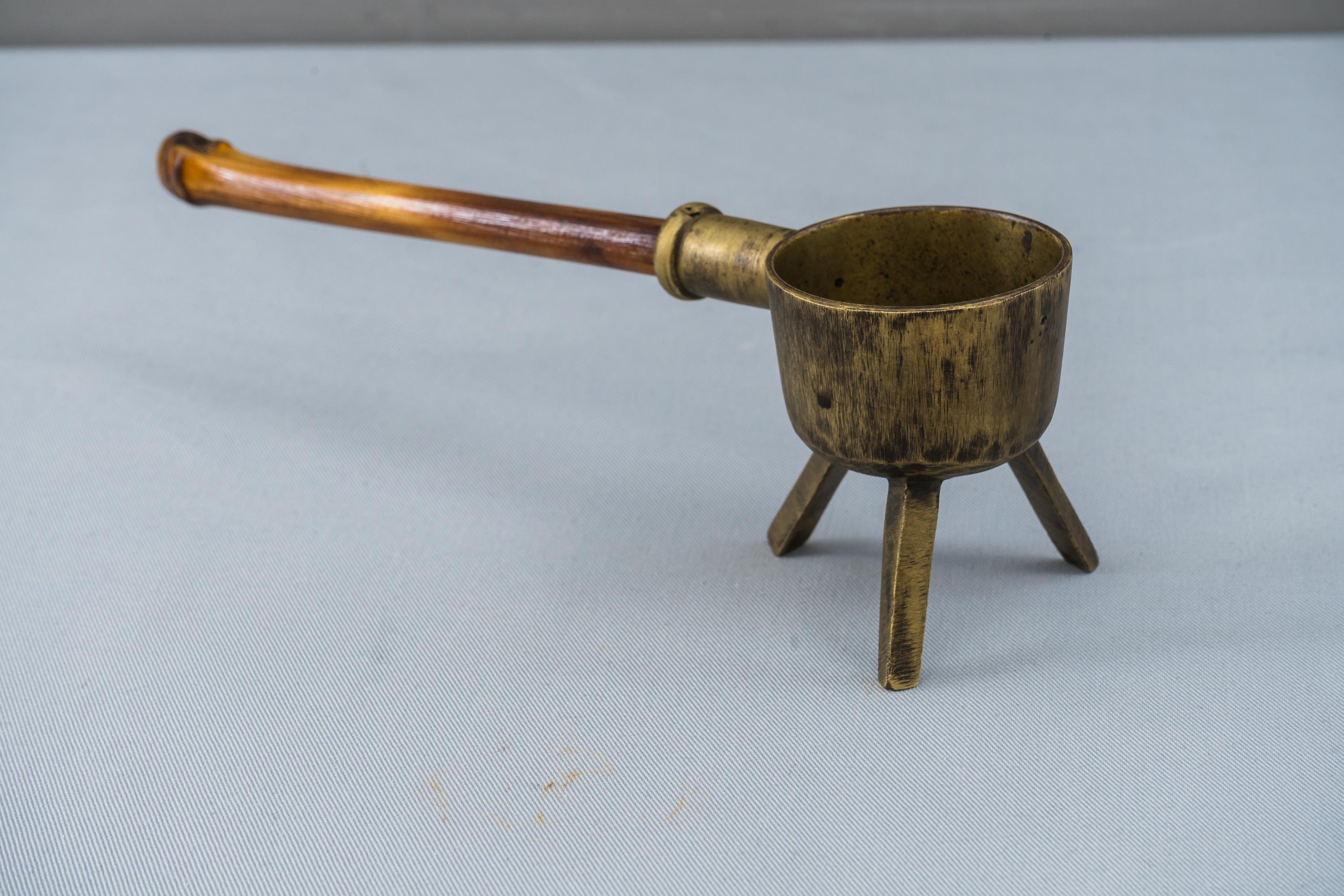 Ashtray with bamboo handle, Vienna, circa 1950s
Original condition.