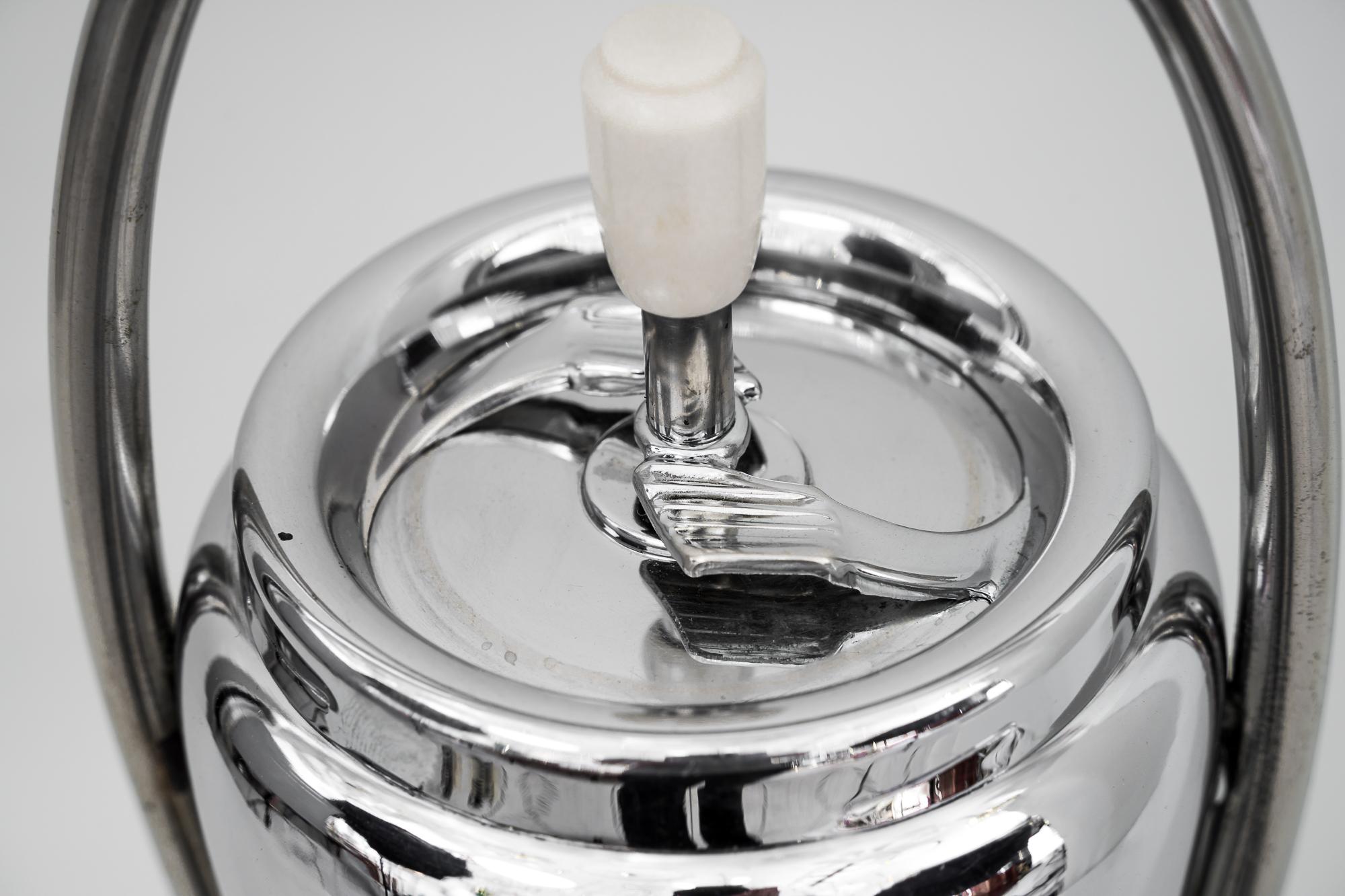 Metal Ashtray with Stand Chrome Viena Around 1960s For Sale