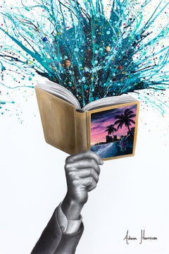 Miami en el Libro del Tiempo (Pintura a mano original)