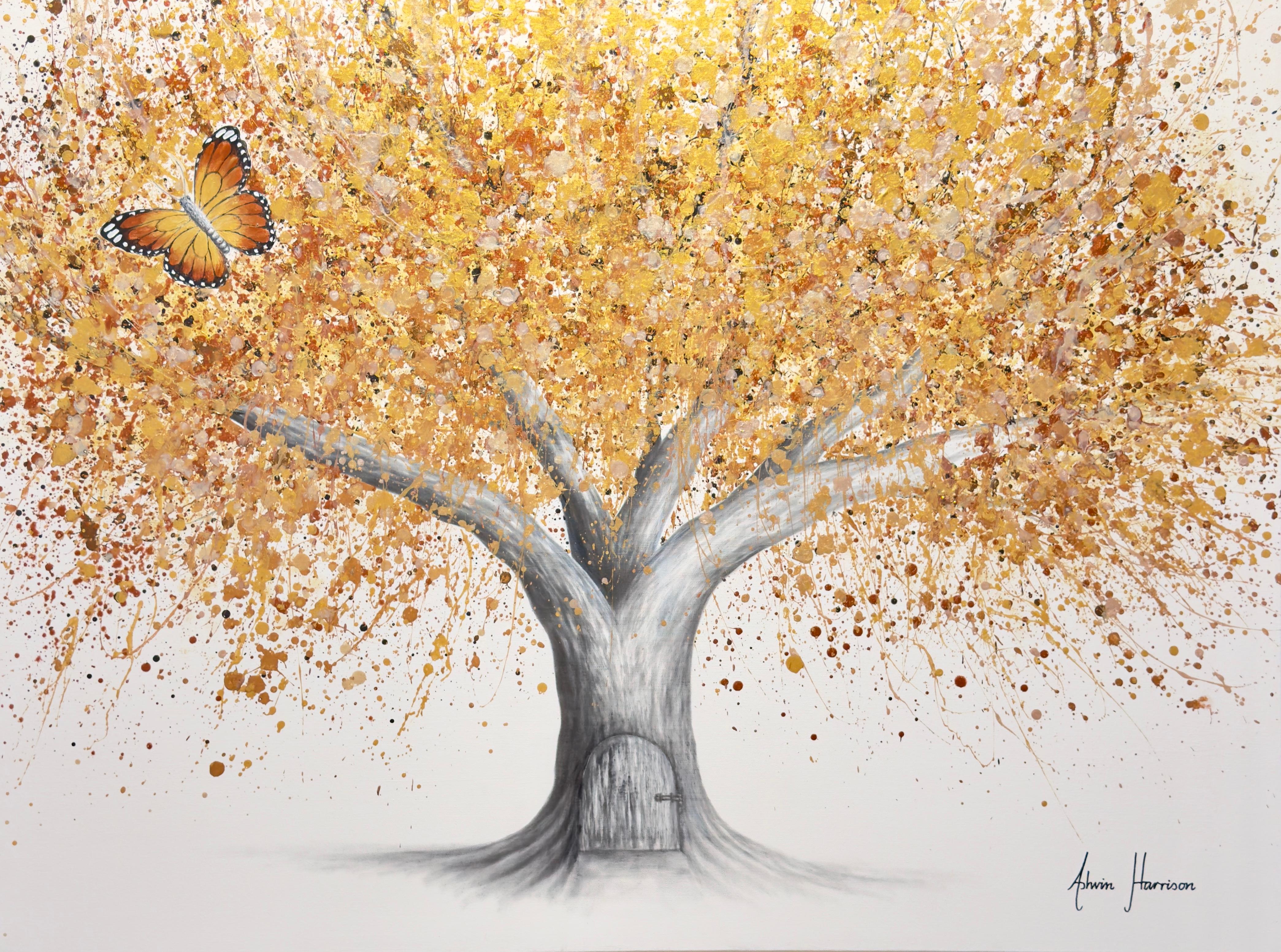 Ashvin Harrison Figurative Painting - Miami Monarch Tree (Original Hand Painting)