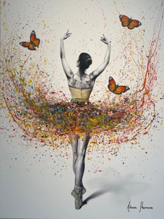 Ballerina farfalla monarca (Giclée schizzata a mano)