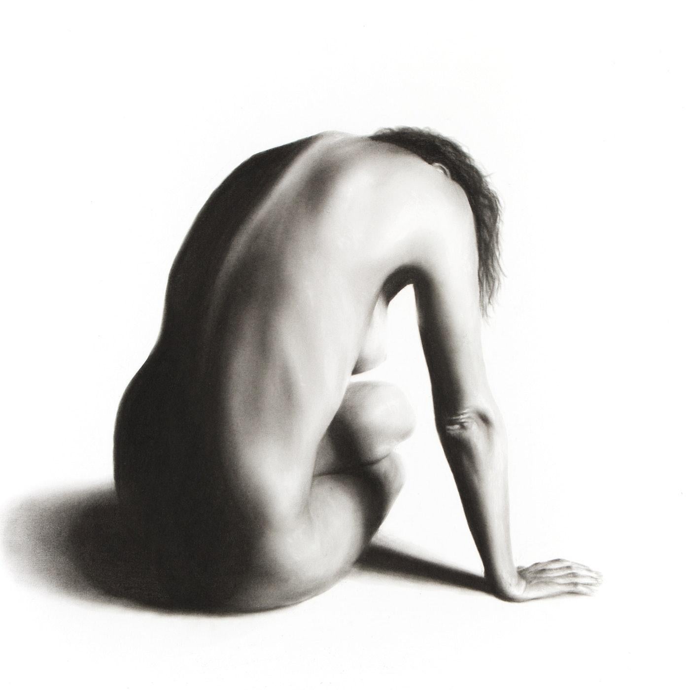 Nude Woman Charcoal Study 56 - Painting by Ashvin Harrison