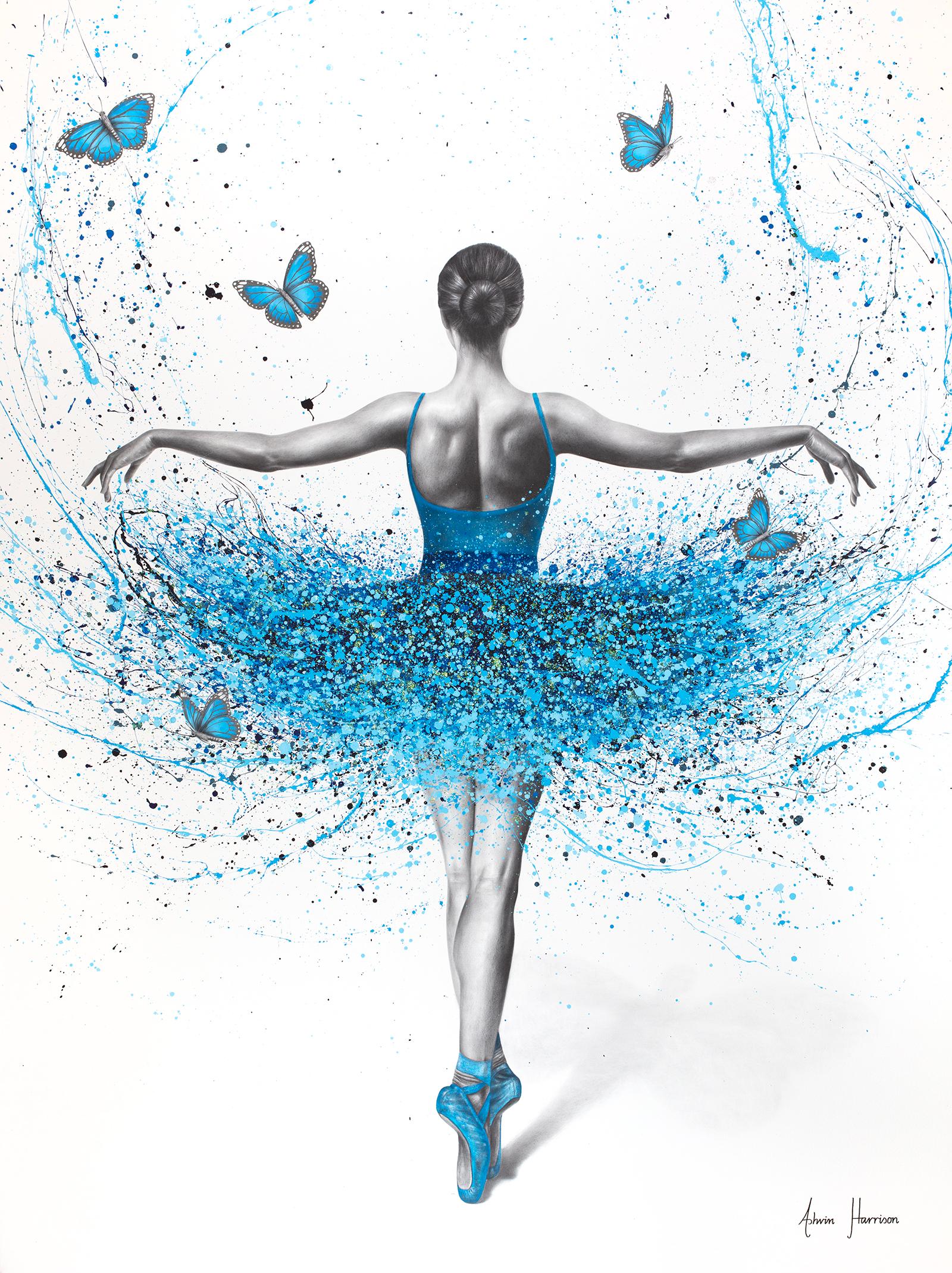 Crystal Butterfly Dancer (Hand Embellished Giclée) - Print by Ashvin Harrison