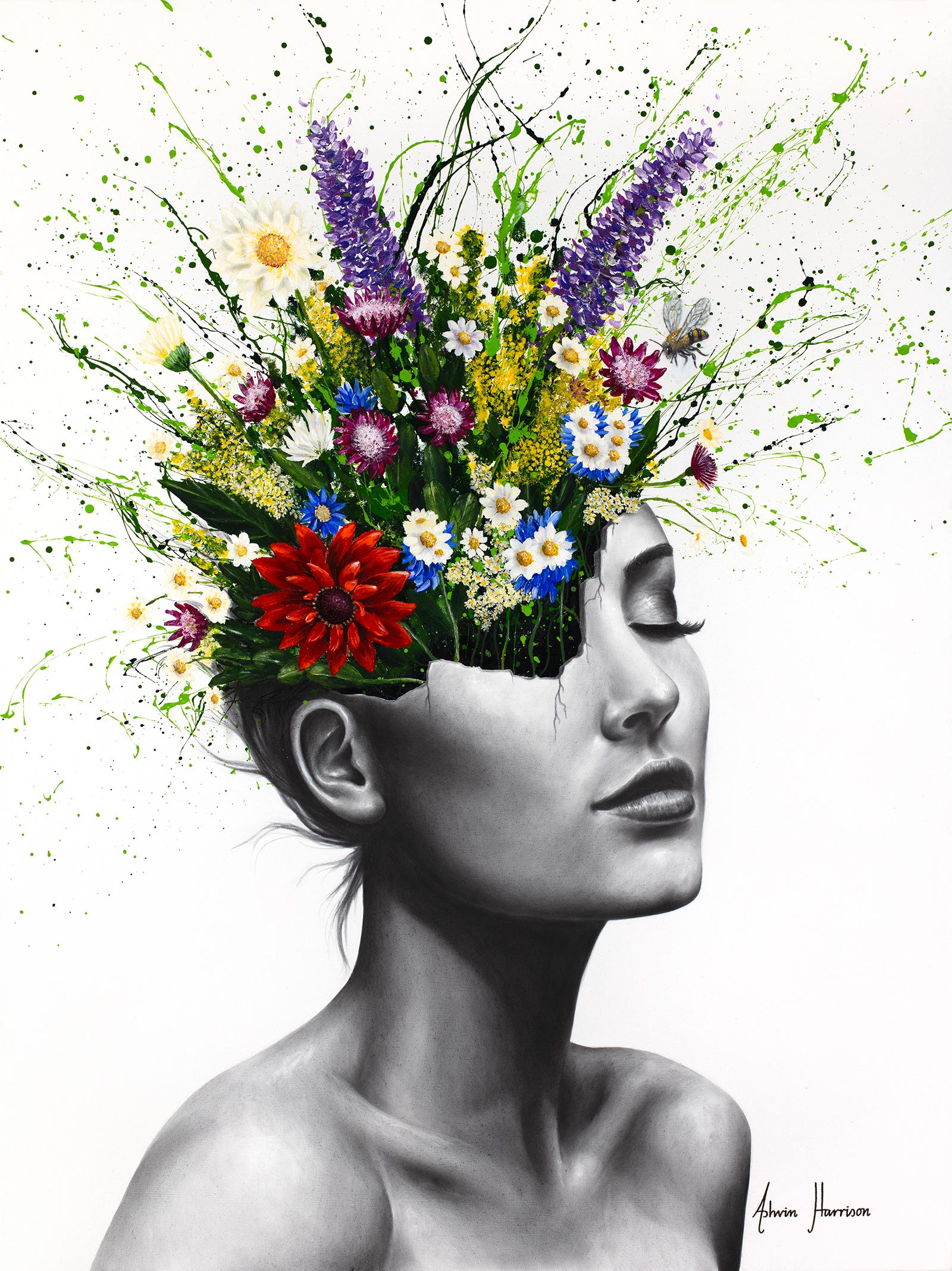Garden Dreams (Hand Embellished Giclée) - Print by Ashvin Harrison