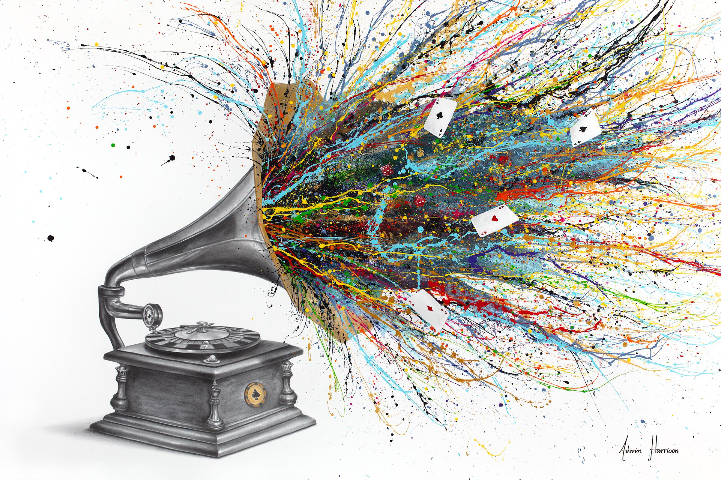High Roller Rhythms (Hand Embellished Giclée) - Print by Ashvin Harrison