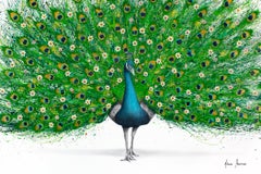 Poetic Peacock (Hand Embellished Giclée)