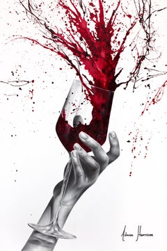 Weekend di vino rosso (Giclée impreziosita a mano)