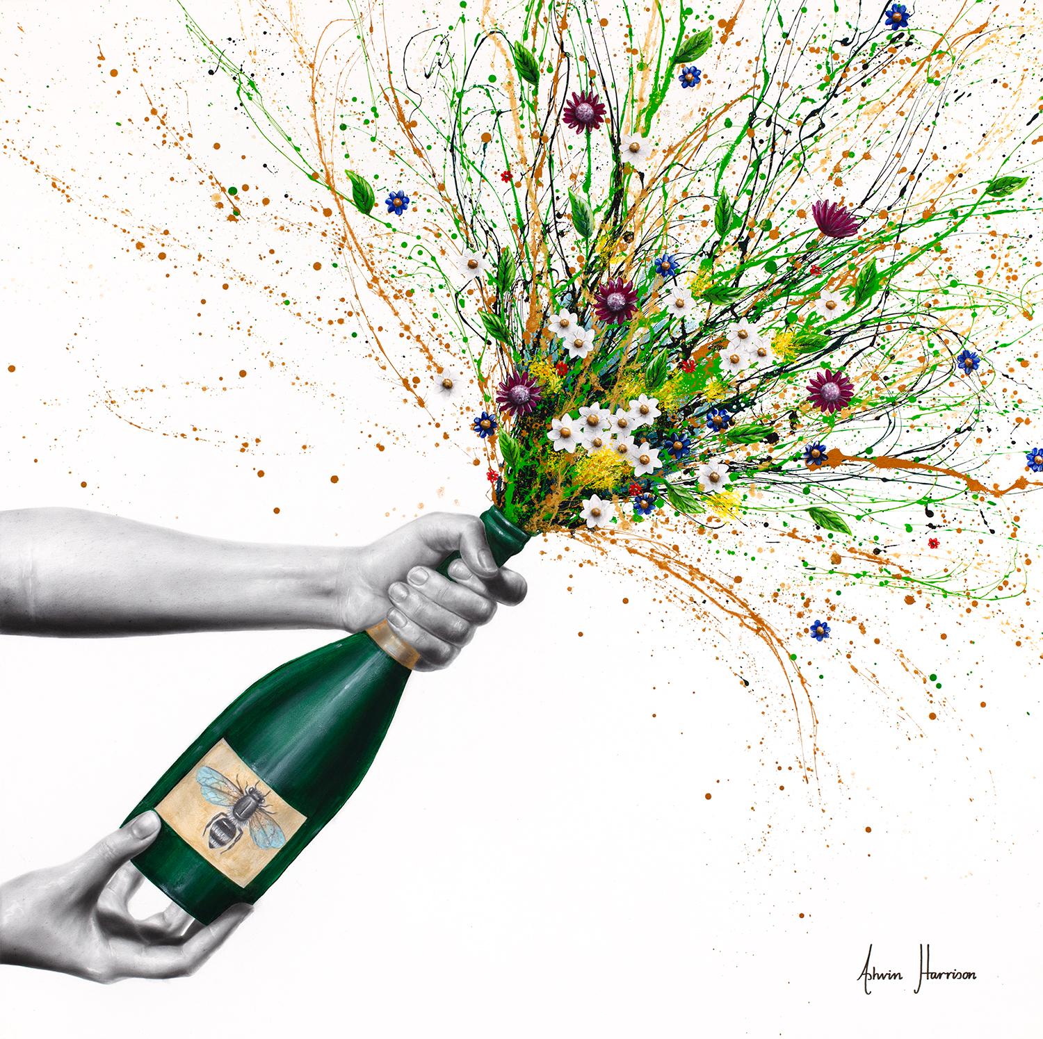 Celebración de primavera (Giclée embellecida a mano) - Print de Ashvin Harrison