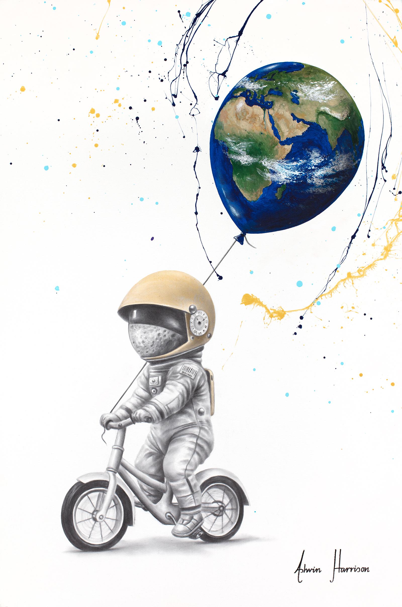 The Space Boy (Giclée embellie à la main) - Print de Ashvin Harrison