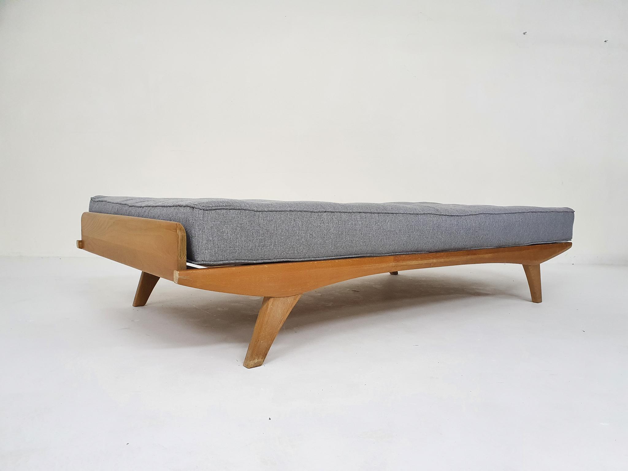 Fabric Ashwood Daybed by Holma, Switzerland, 1950's