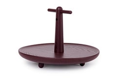 Ashwood Stained Amaranth Centerpiece with Handle, Cassina