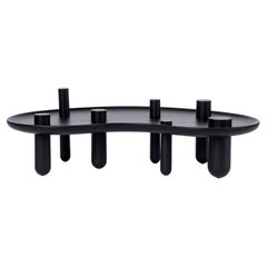 Schwarzes Tablett aus gebeiztem Buchsbaumholz, Cassina