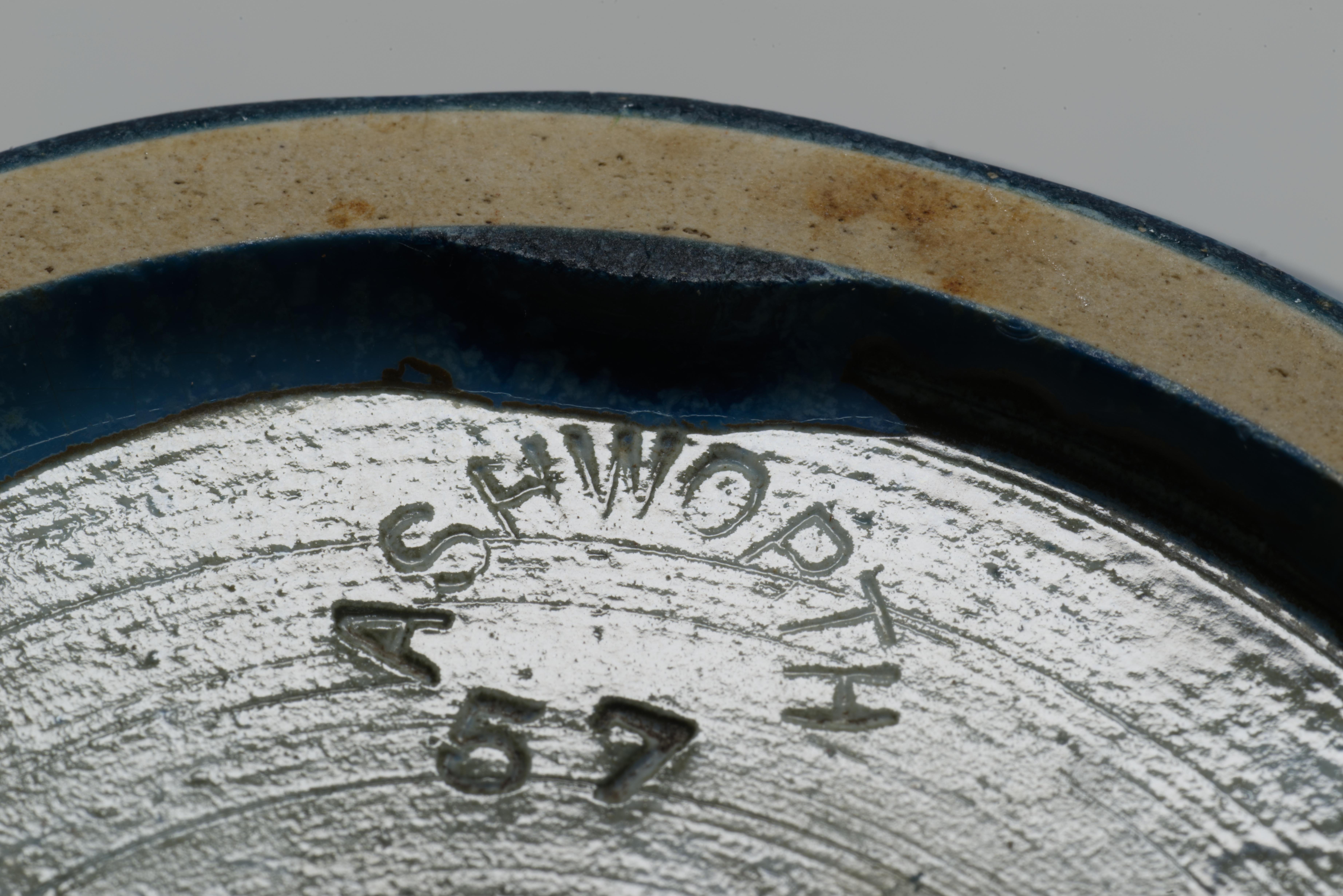 Ashworth Blaue flambierte Vase, Englische Kunstkeramik 1909-1914 (Keramik) im Angebot