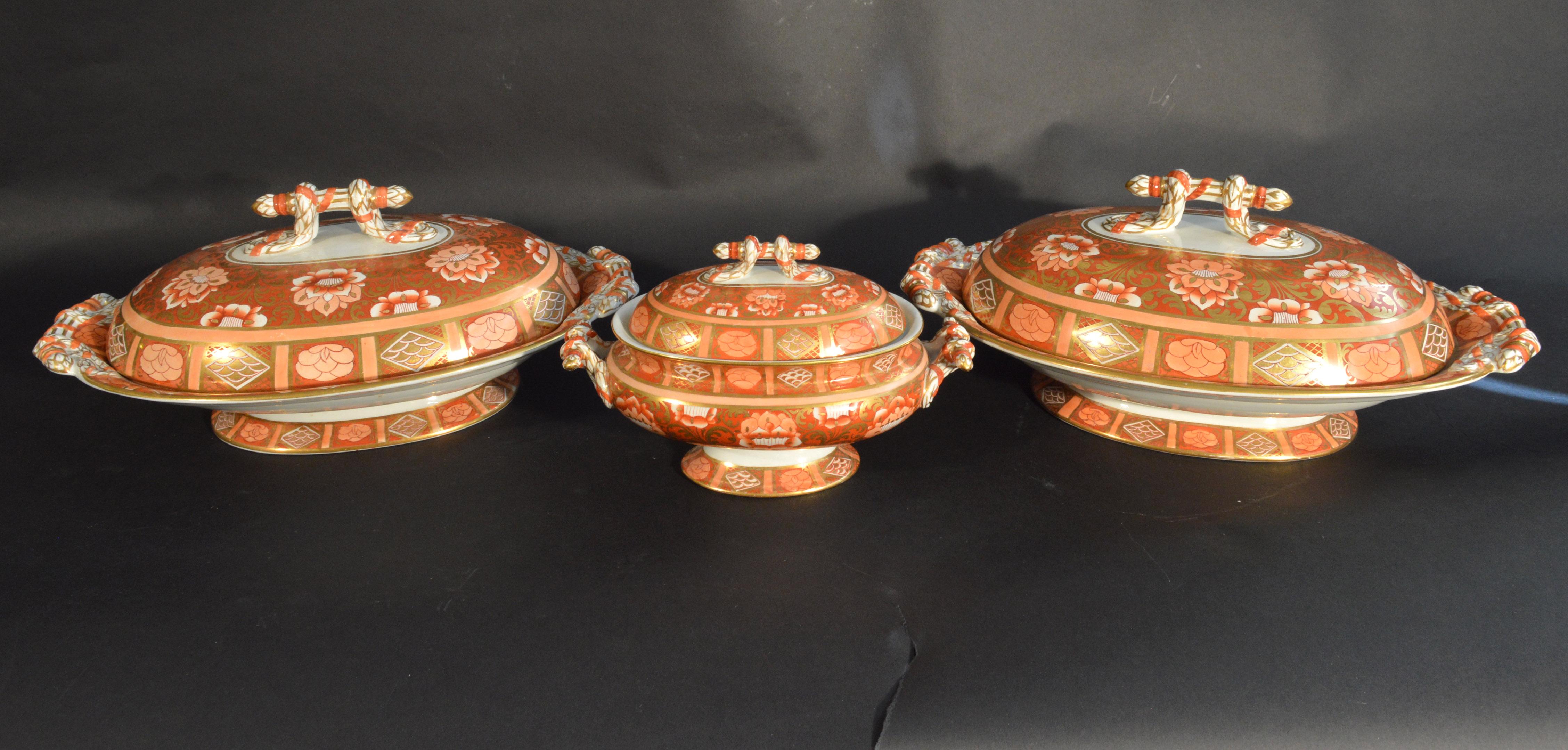 19th Century Ashworth Brothers Ironstone Dinner Service, circa 1893, Forty-Five Pieces,