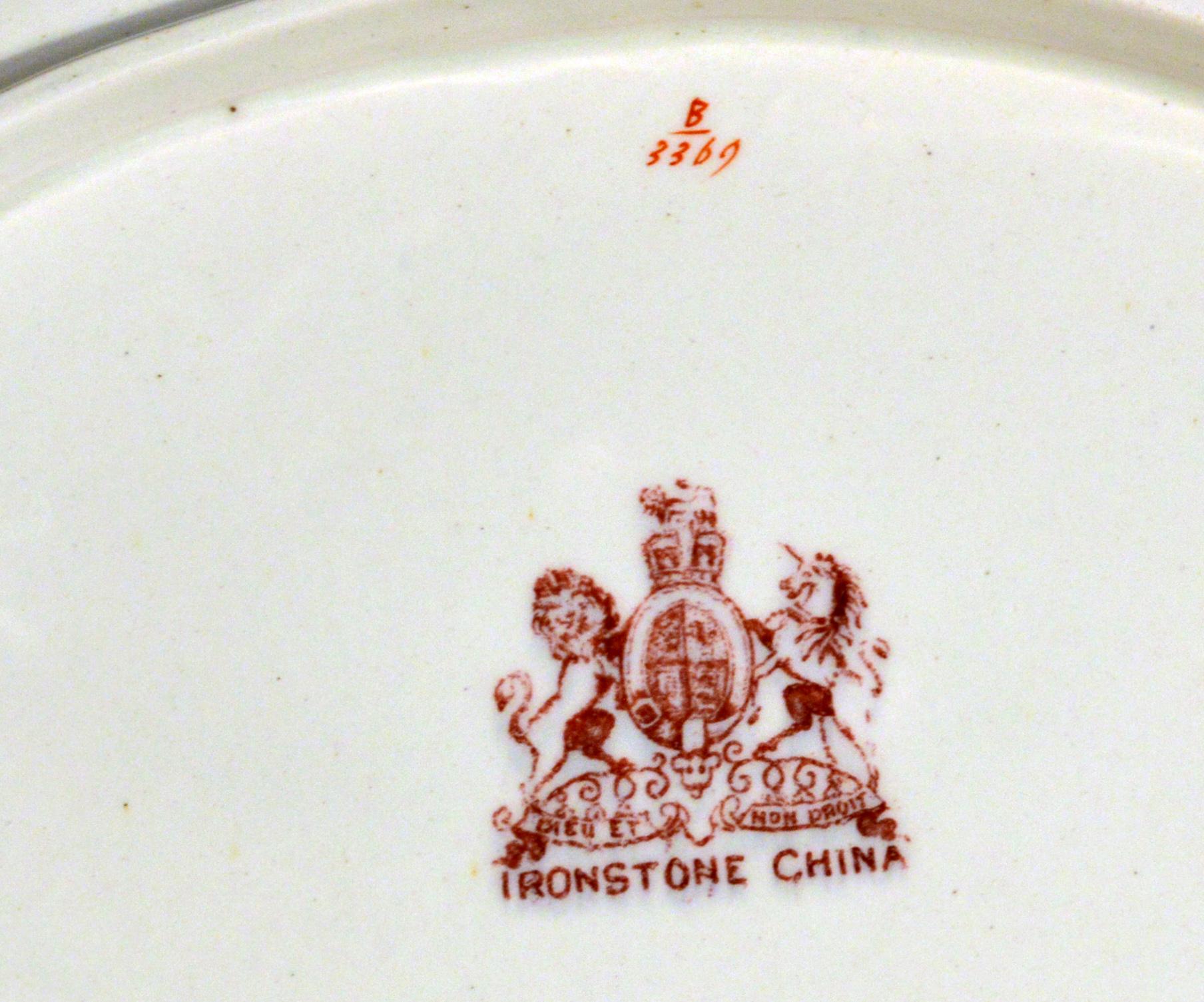 Ashworth Brothers Ironstone Dinner Service, circa 1893, Forty-Five Pieces, 1