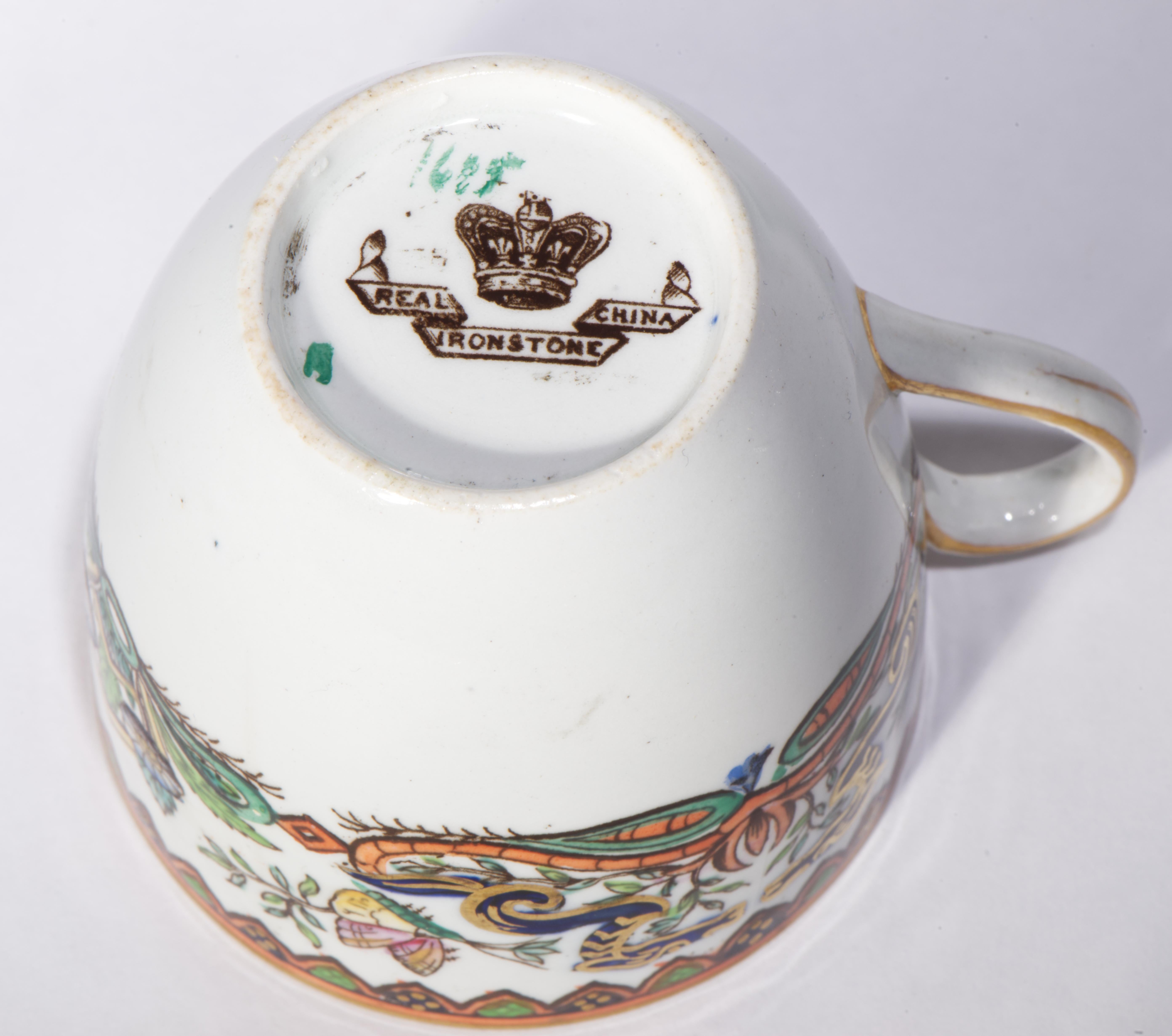 Ashworth für Richard Briggs Handbemalte Tasse und Untertasse aus Eisenstein, 1862-1891 im Angebot 2