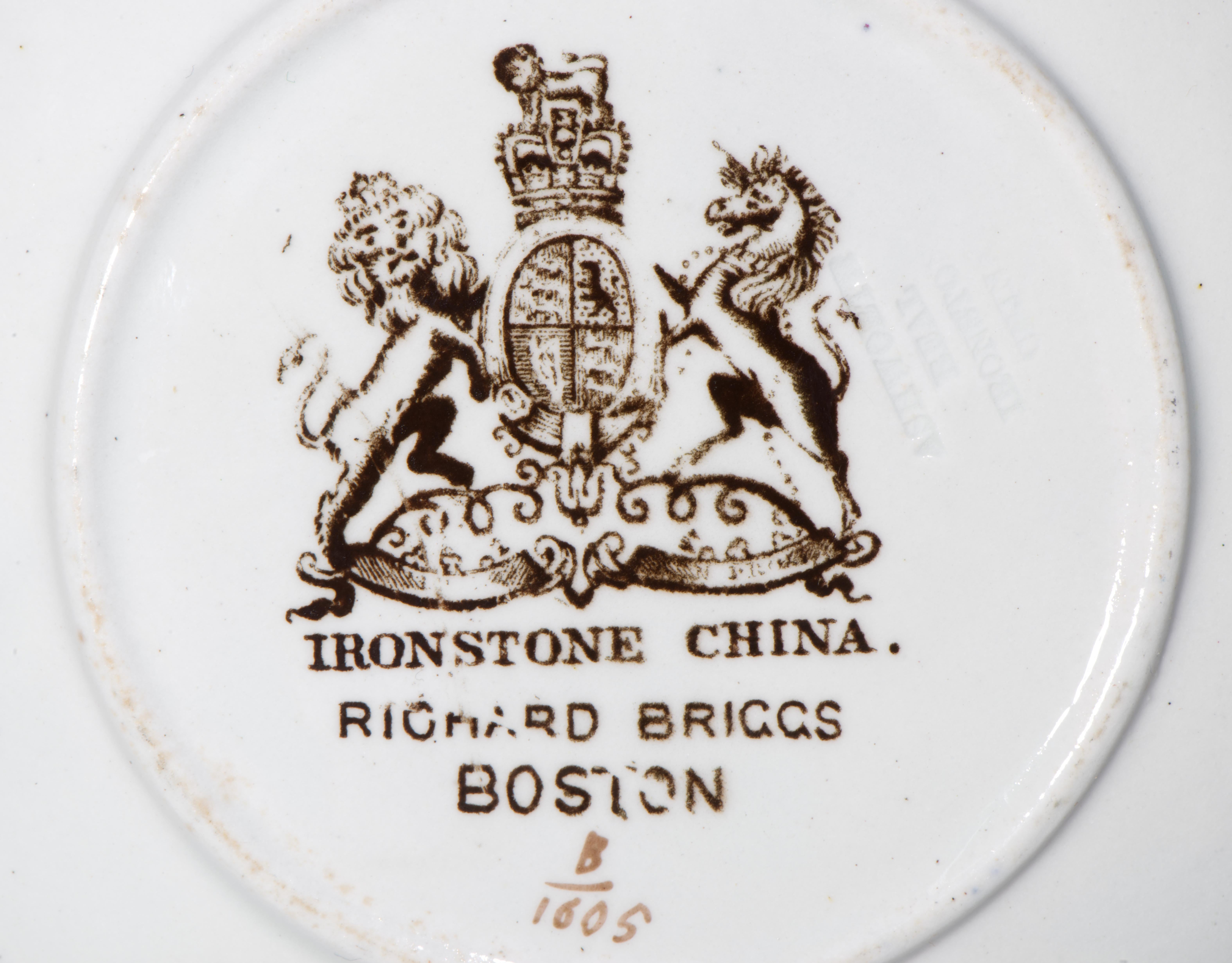 Ashworth für Richard Briggs Handbemalte Tasse und Untertasse aus Eisenstein, 1862-1891 im Angebot 3