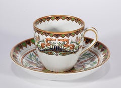 Ashworth for Richard Briggs Hand Painted Ironstone Cup & Saucer, 1862-1891