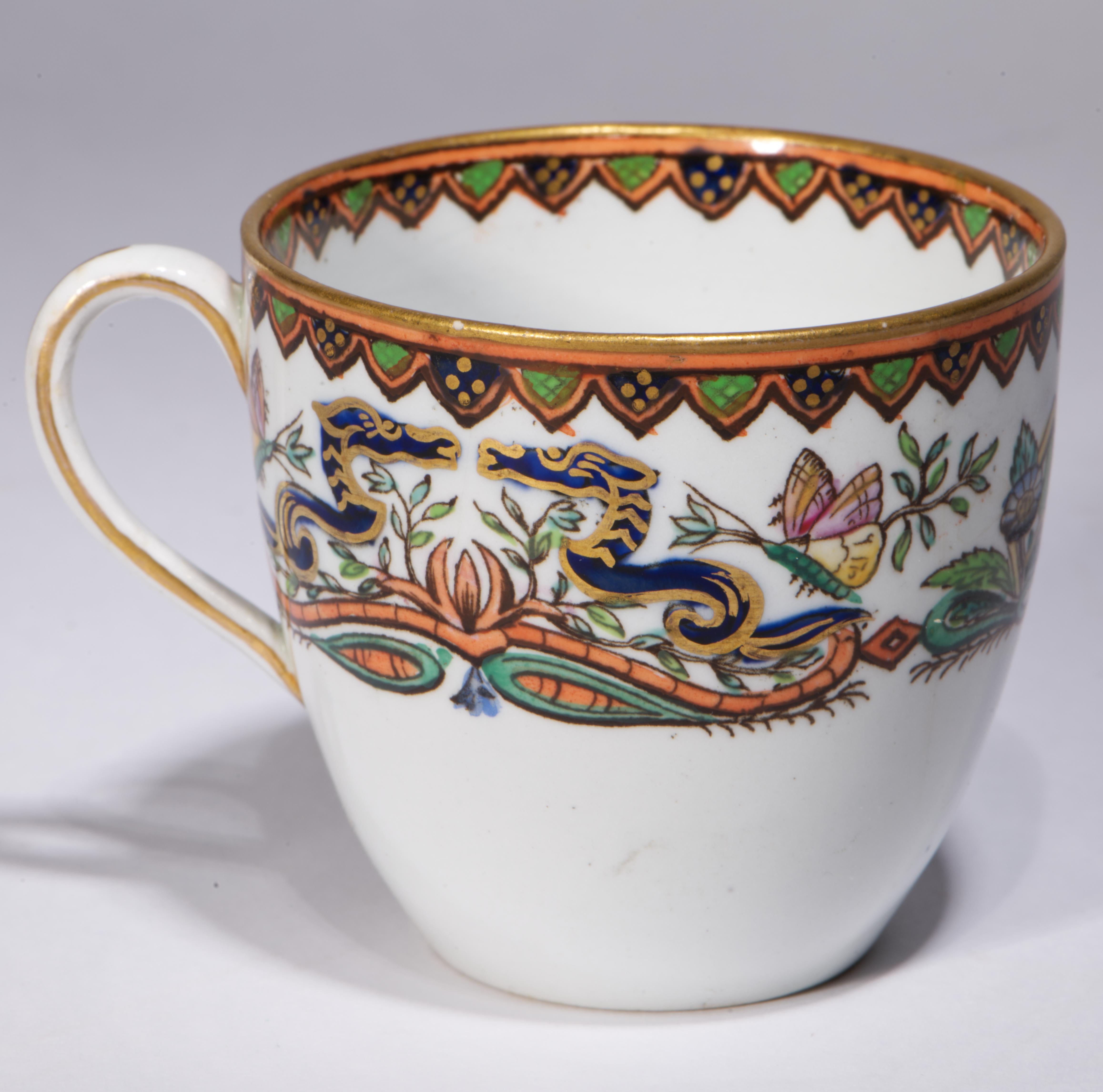 Ashworth für Richard Briggs Handbemalte Tasse und Untertasse aus Eisenstein, 1862-1891 im Zustand „Gut“ im Angebot in Clifton Springs, NY