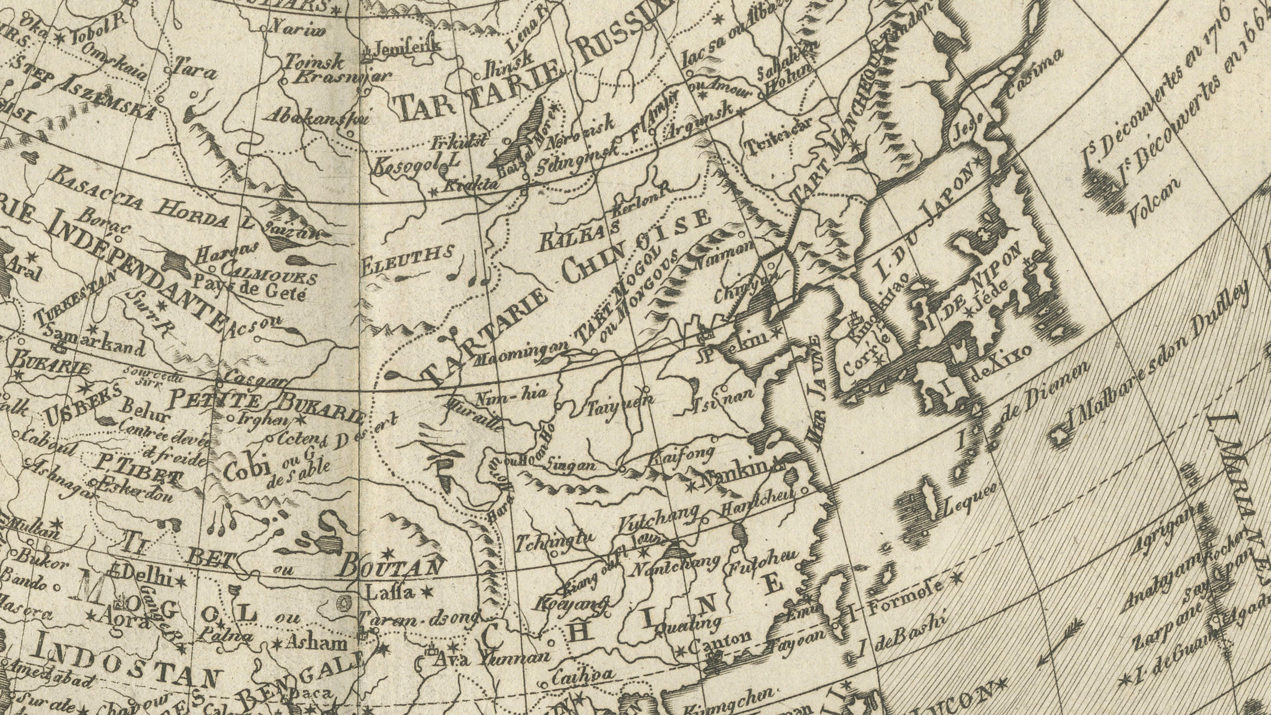 Asia in the Age of Exploration – Antique Map by Rigobert Bonne, c.1780