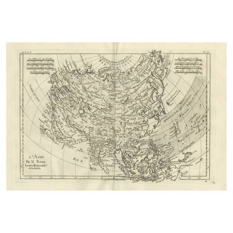 Asia in the Age of Exploration – Antique Map by Rigobert Bonne, c.1780