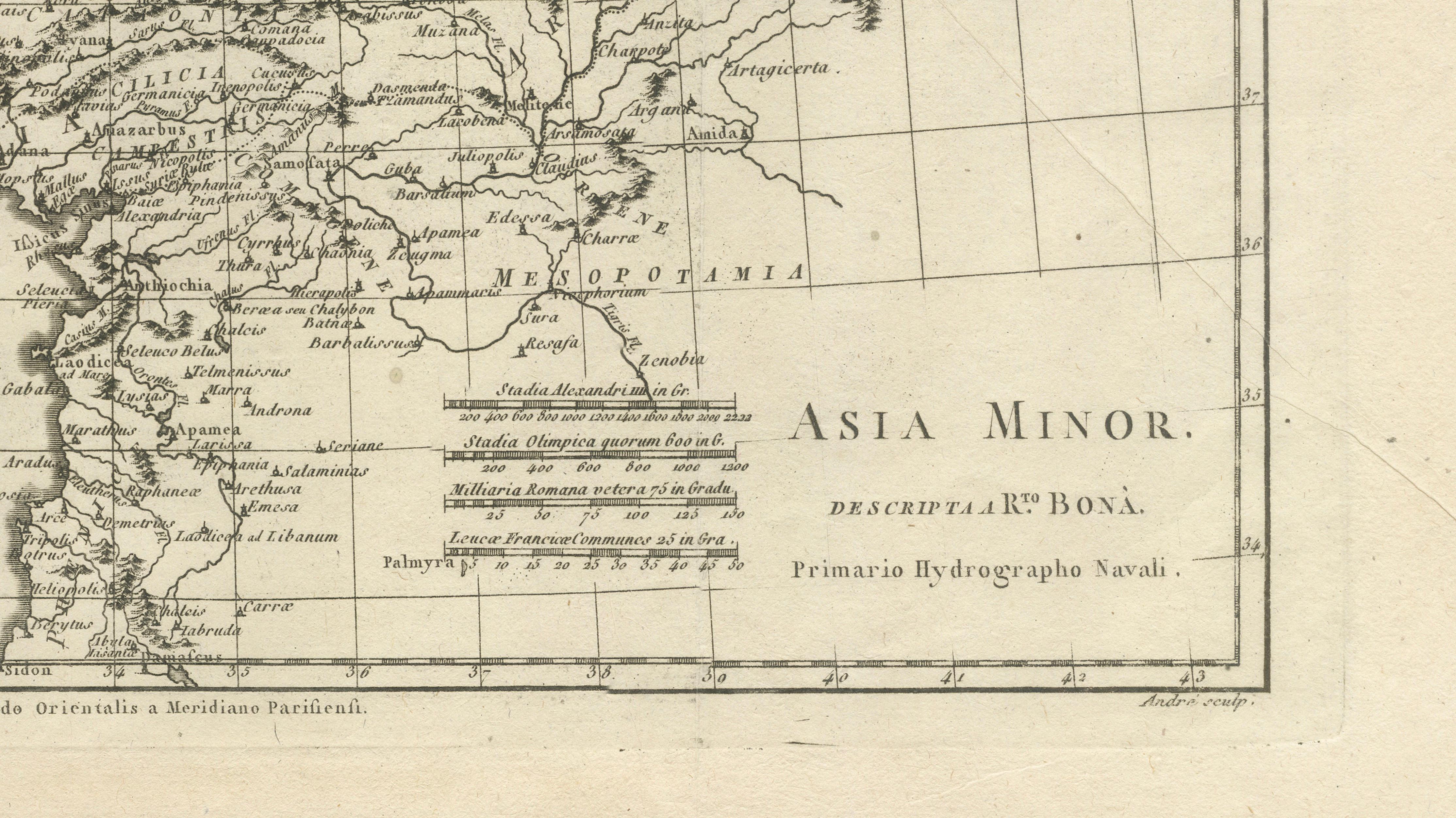 Asia Minor and the Ottoman Levant — Fine Bonne Map of Turkey, c.1780