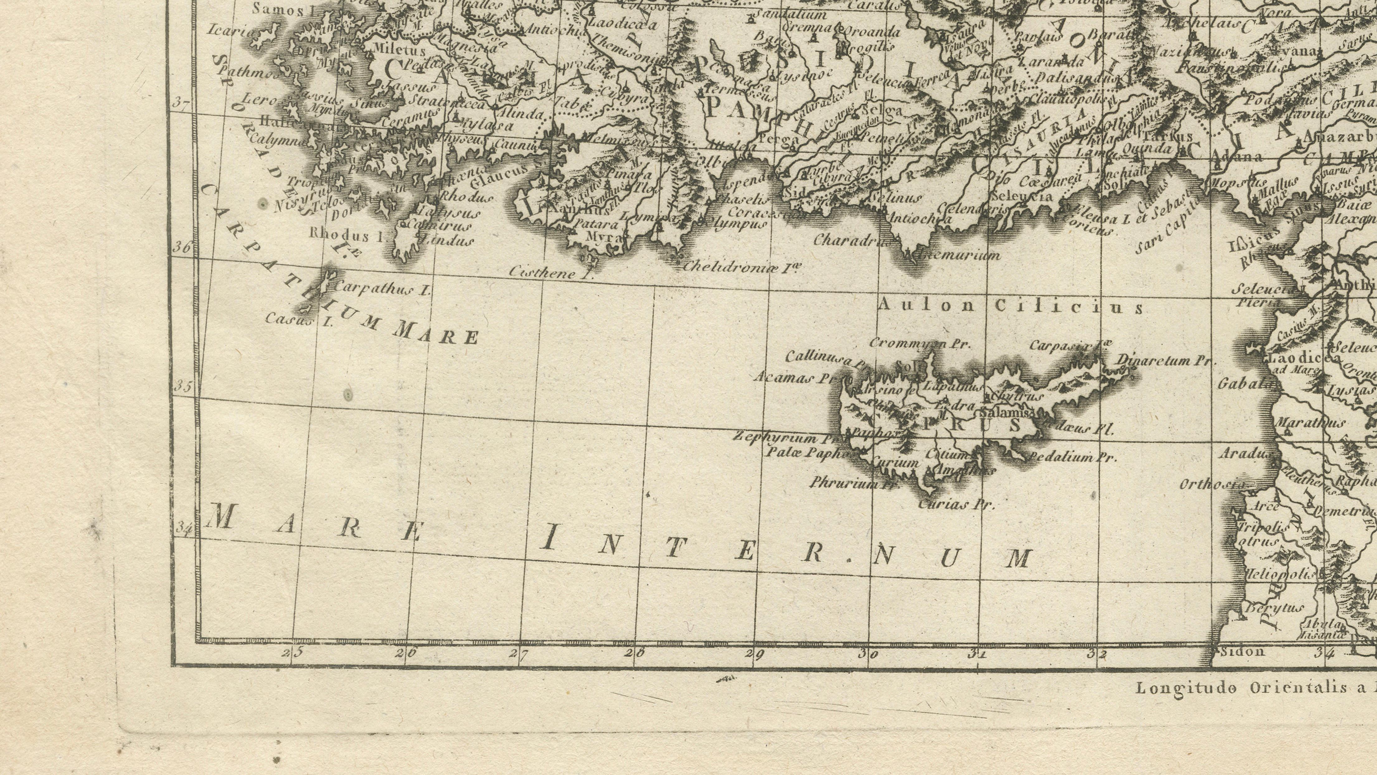 Asia Minor and the Ottoman Levant — Fine Bonne Map of Turkey, c.1780